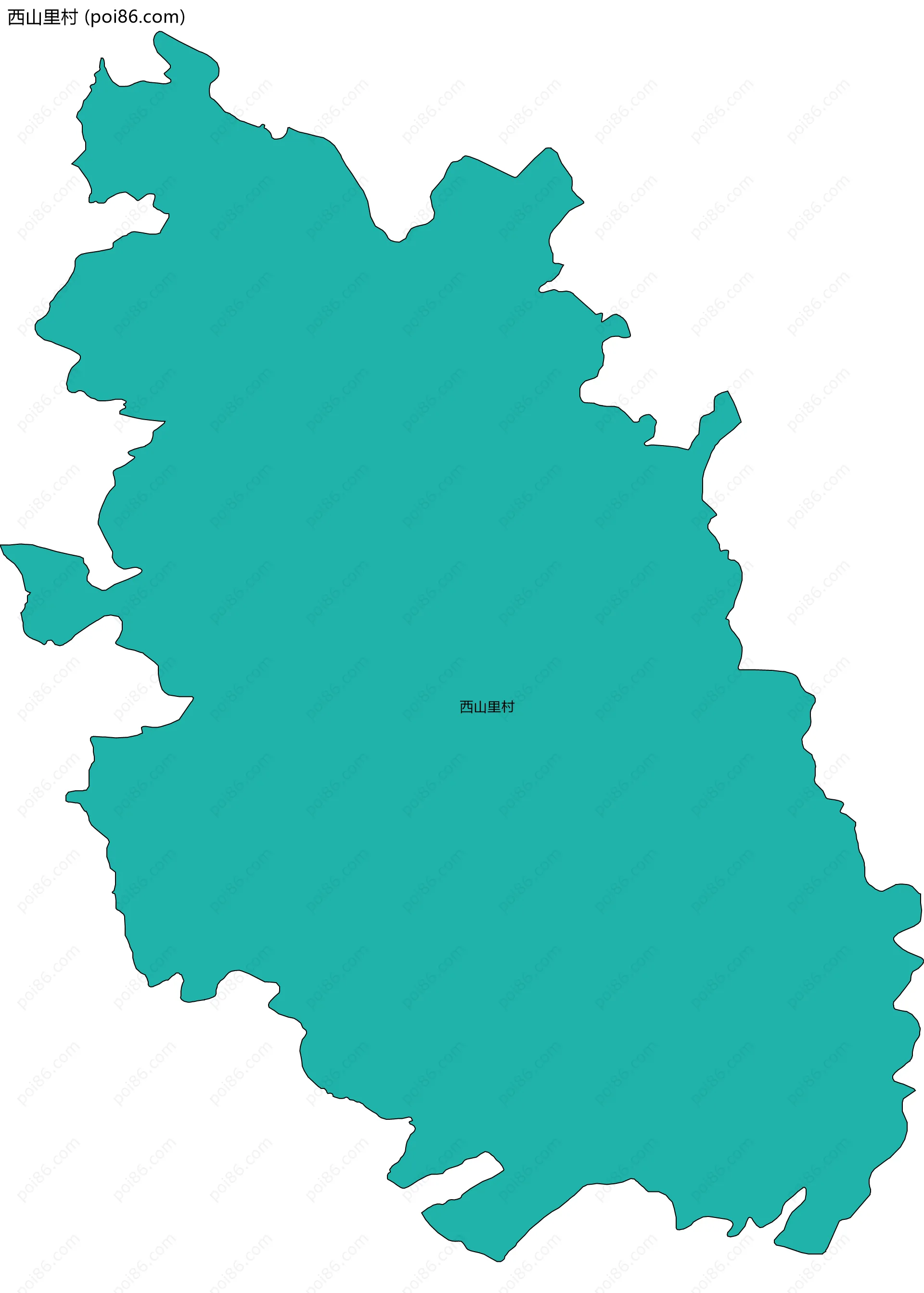 西山里村边界地图