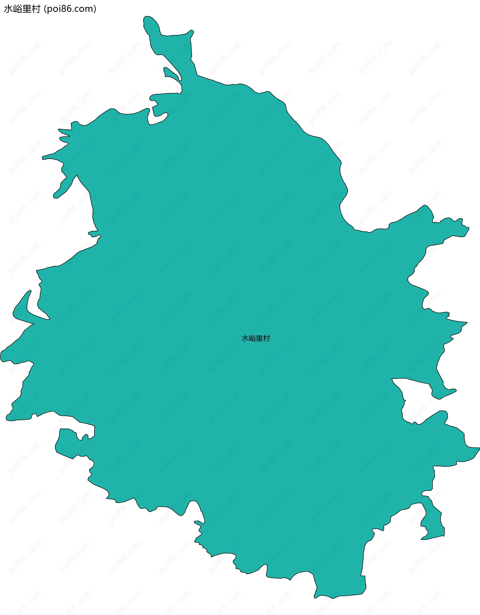 水峪里村边界地图