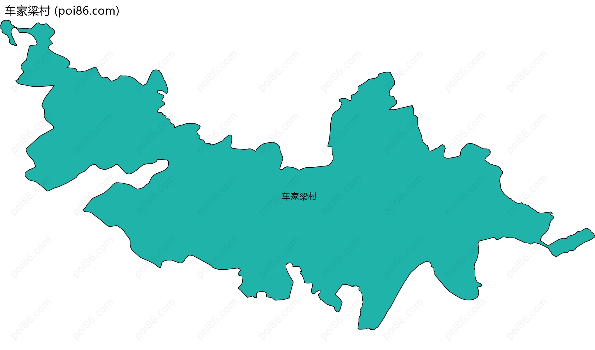 车家梁村边界地图