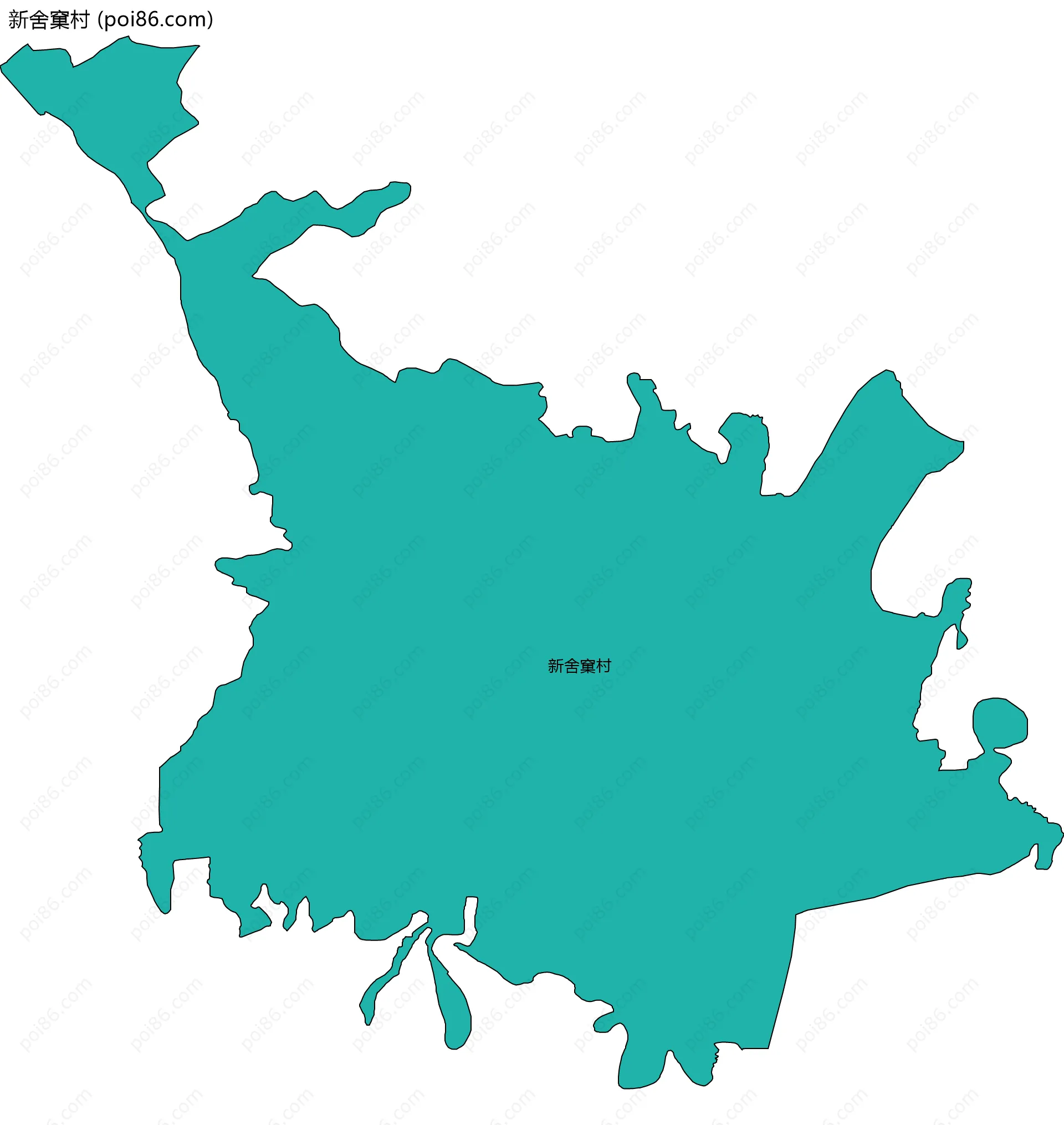 新舍窠村边界地图