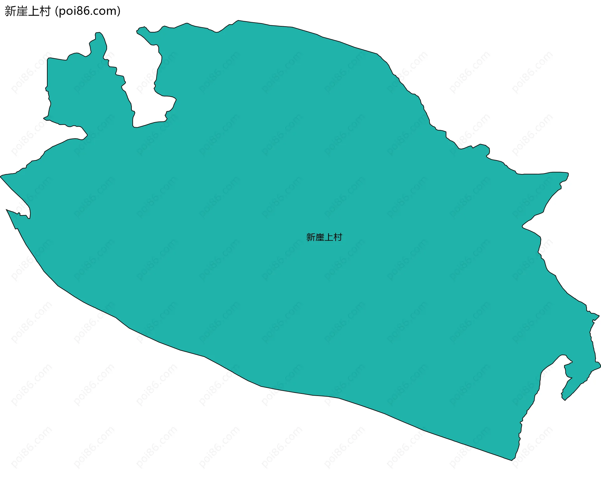 新崖上村边界地图