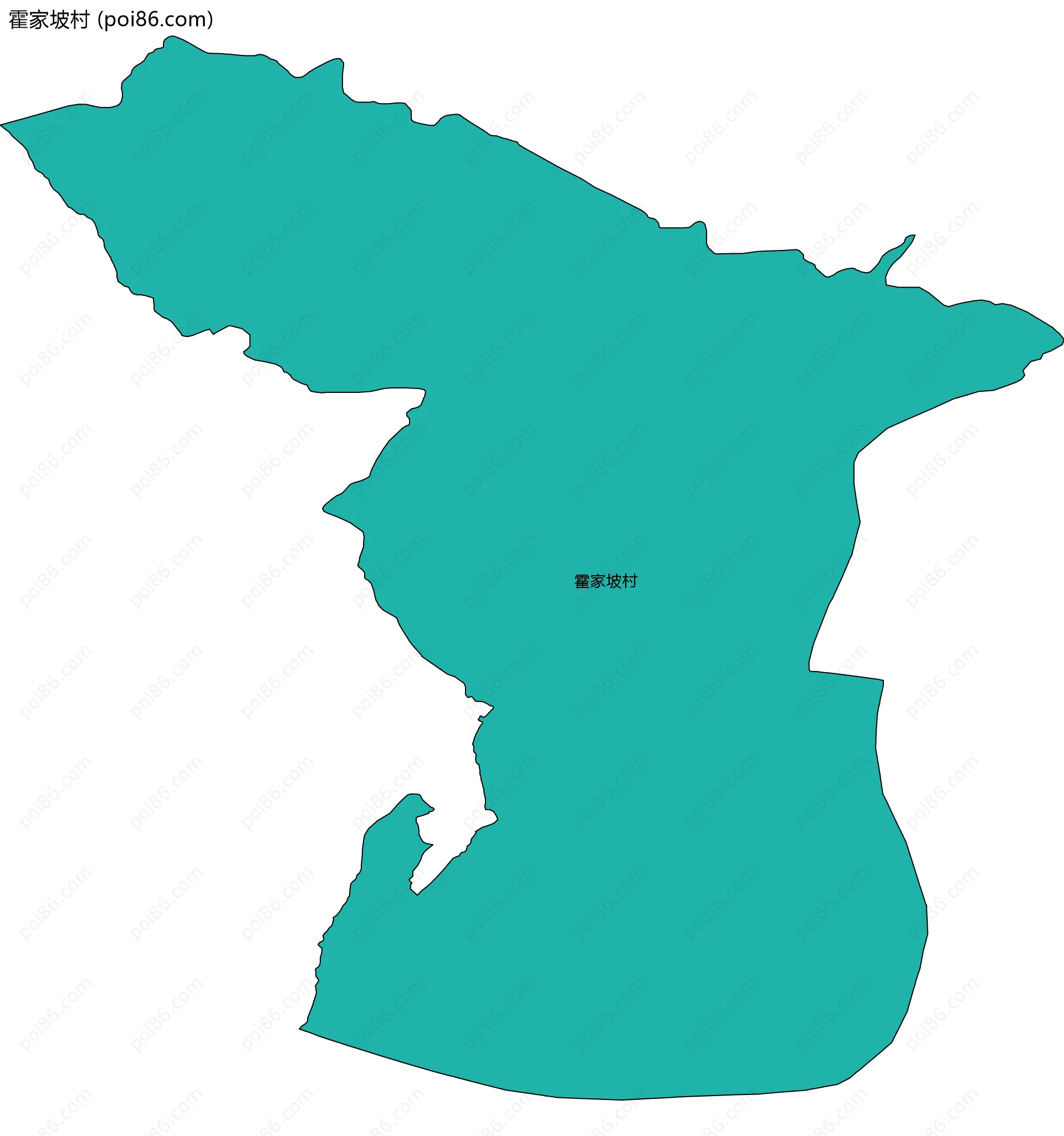 霍家坡村边界地图