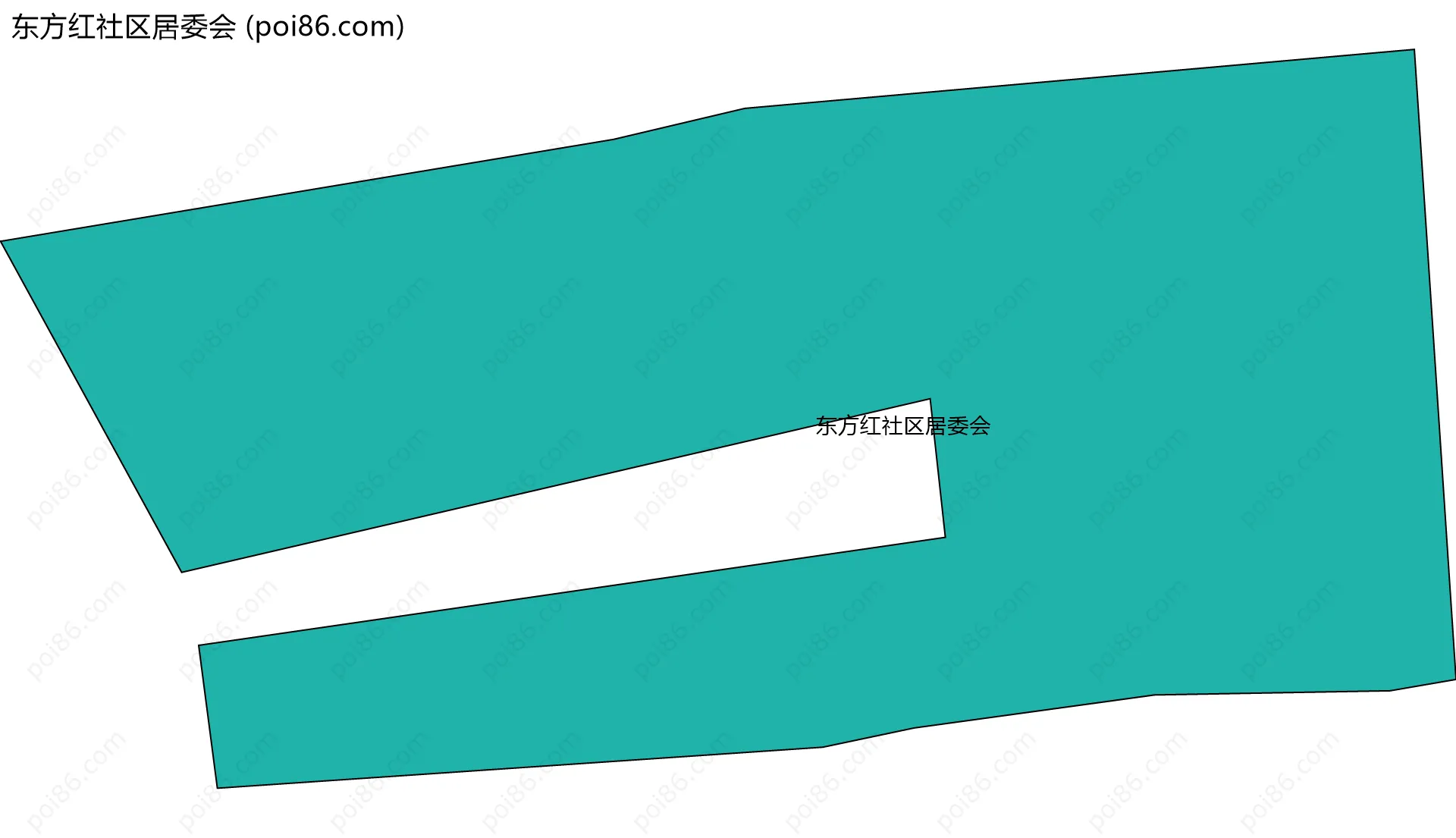 东方红社区居委会边界地图