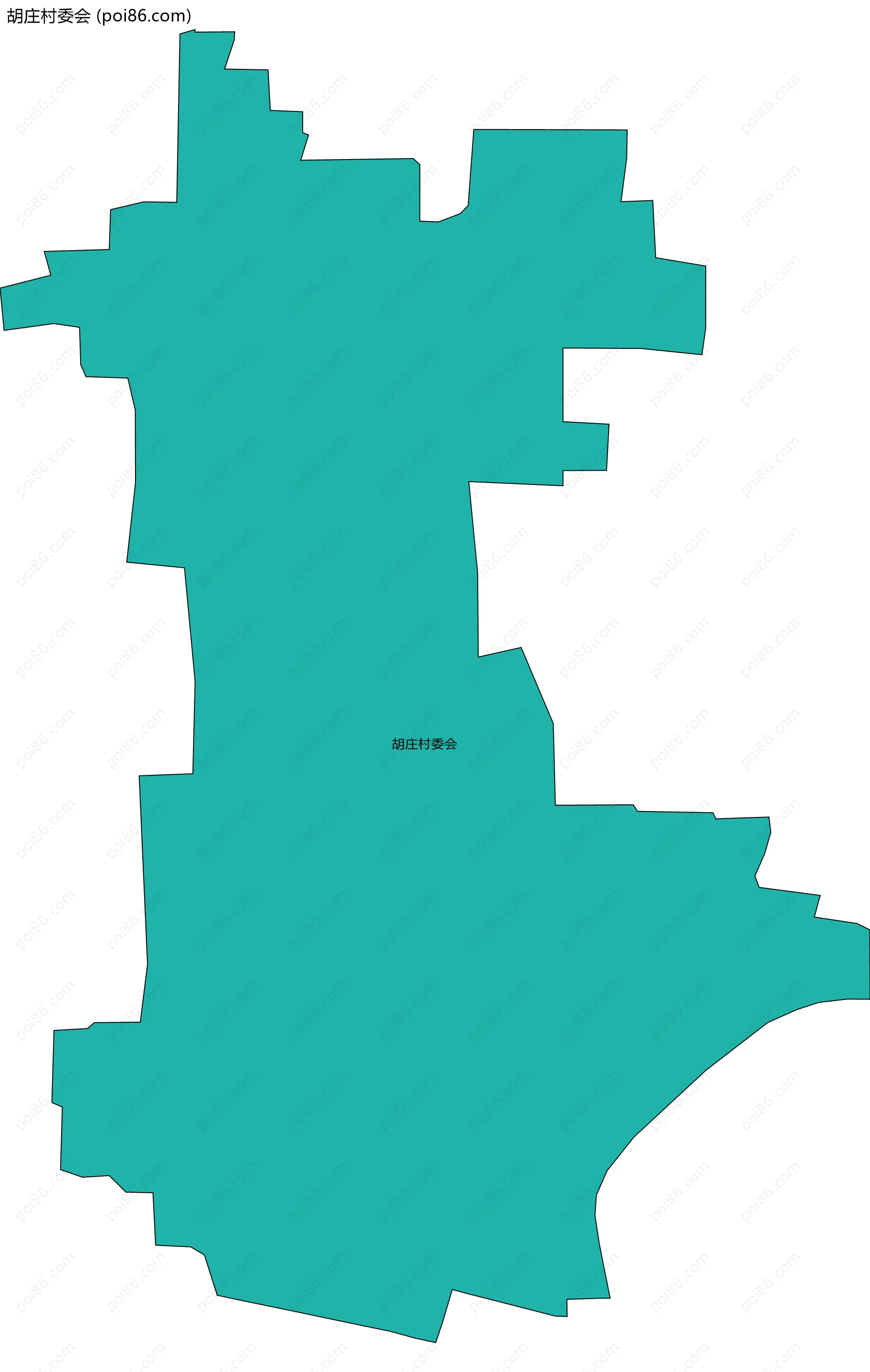 胡庄村委会边界地图