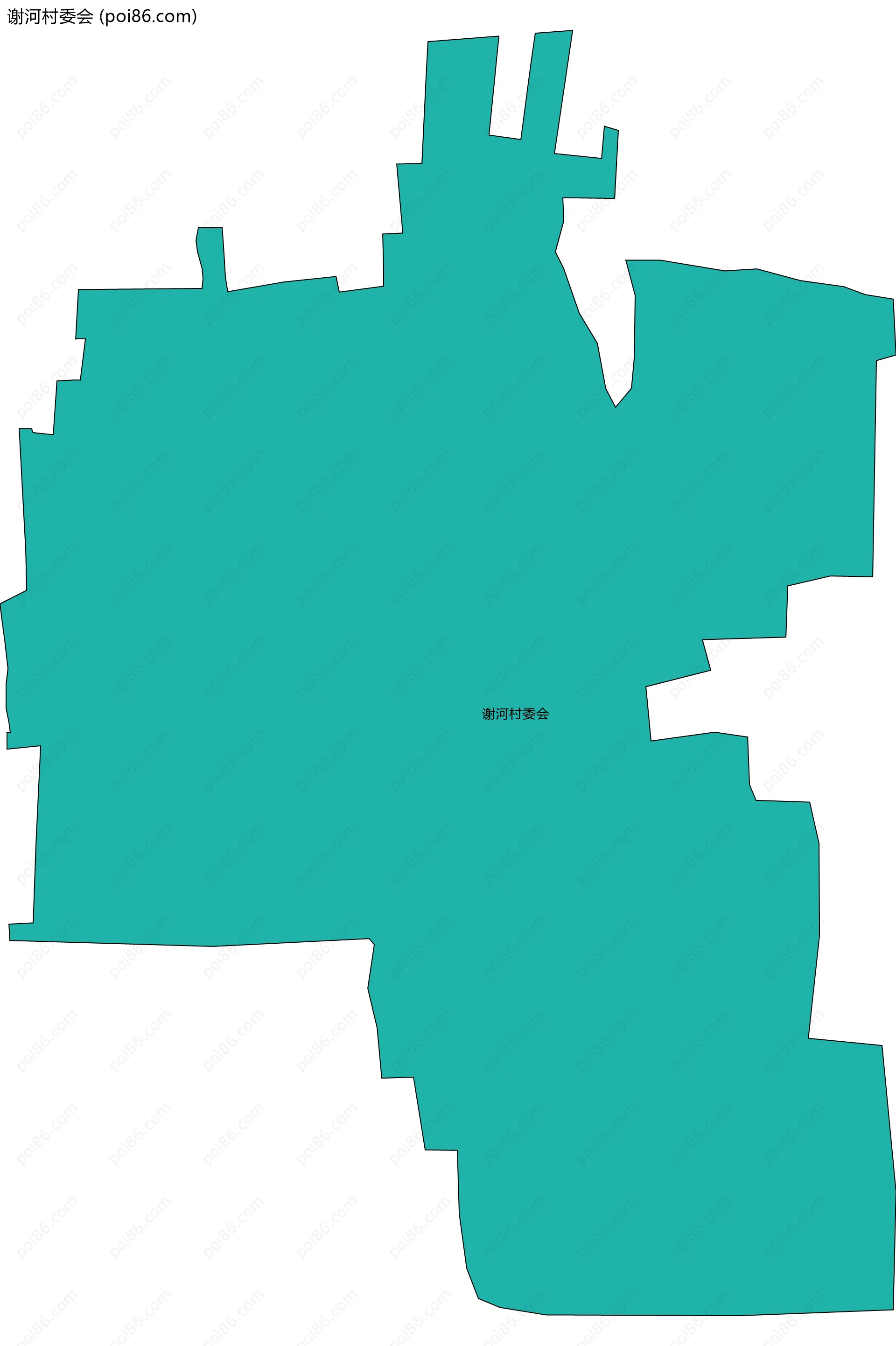 谢河村委会边界地图