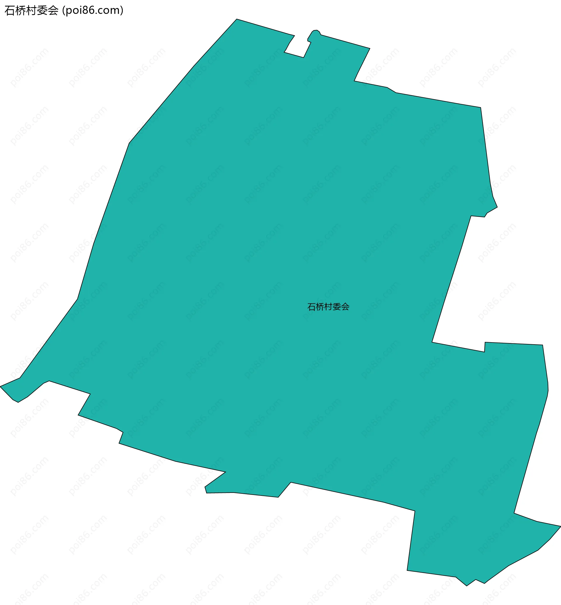 石桥村委会边界地图