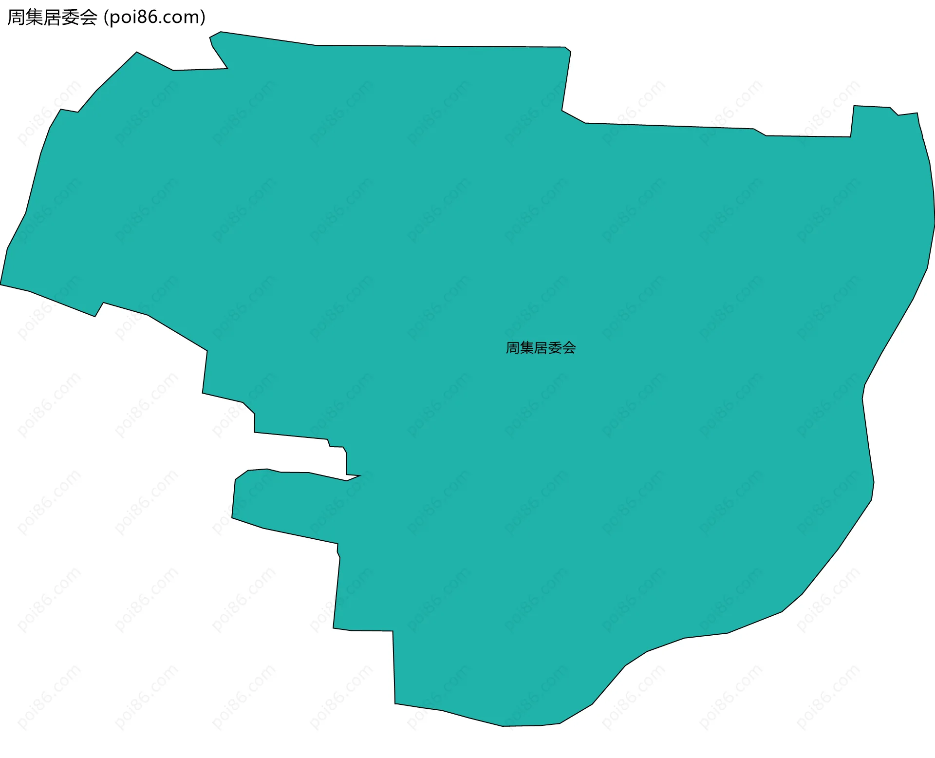 周集居委会边界地图