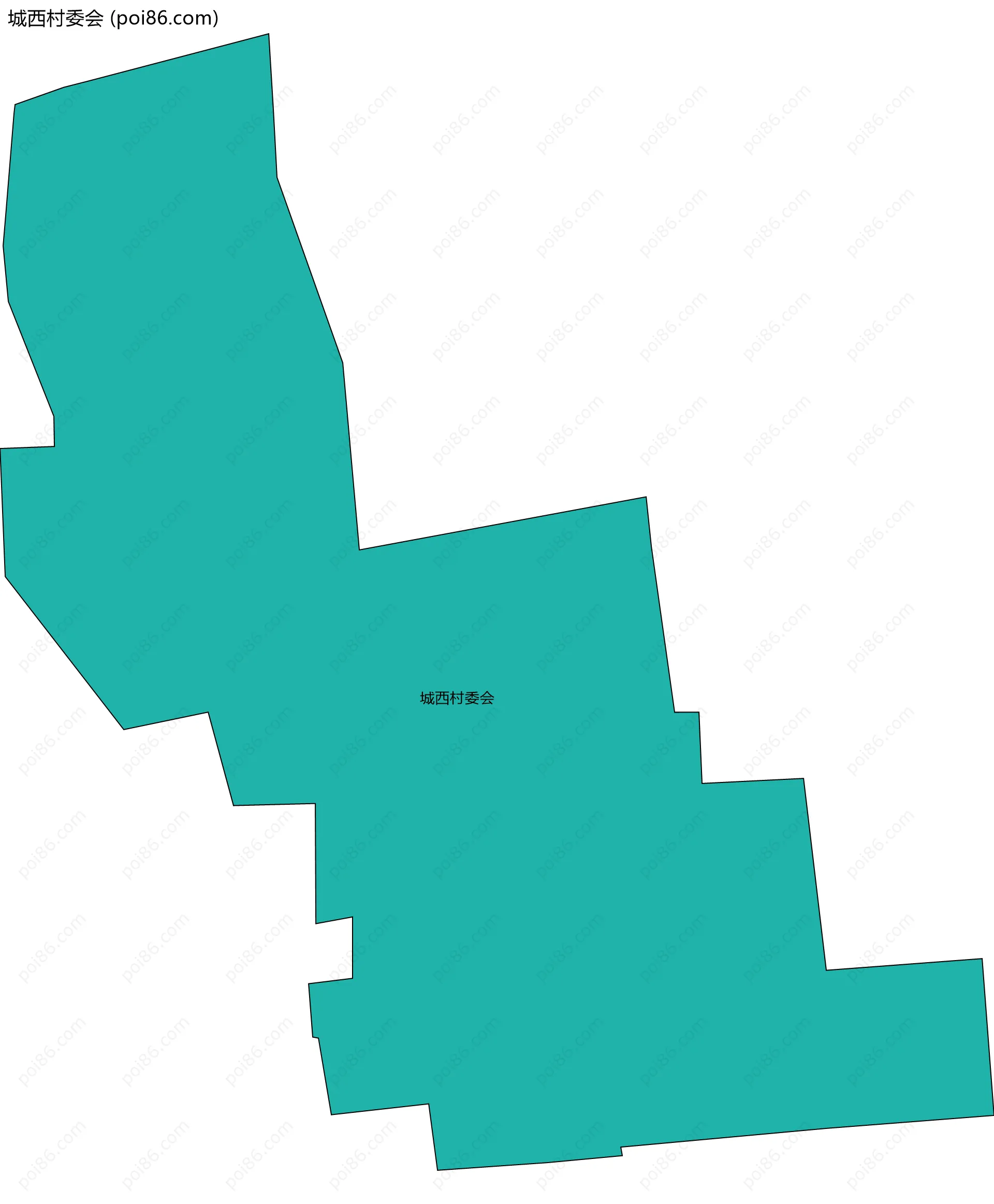 城西村委会边界地图