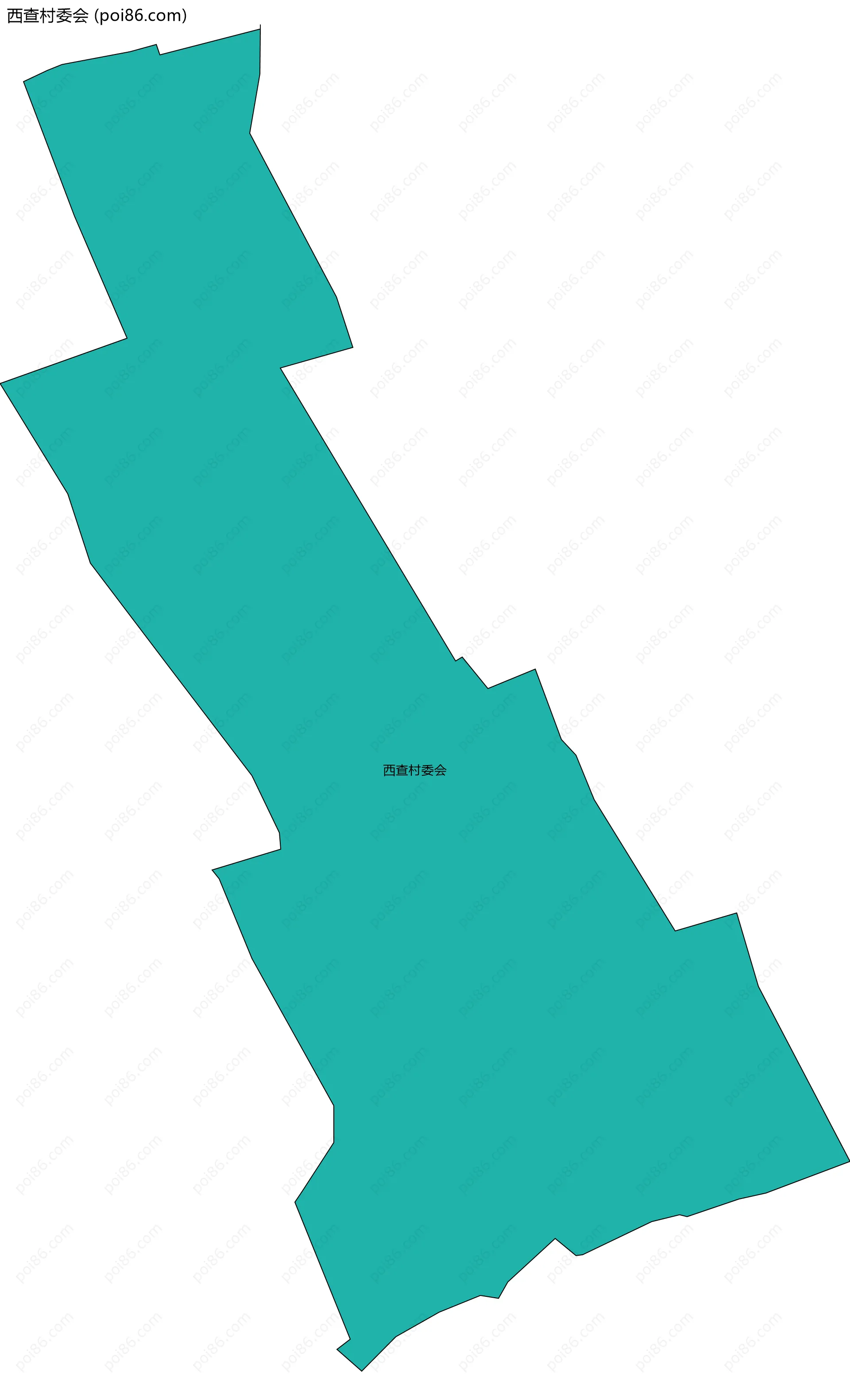 西查村委会边界地图