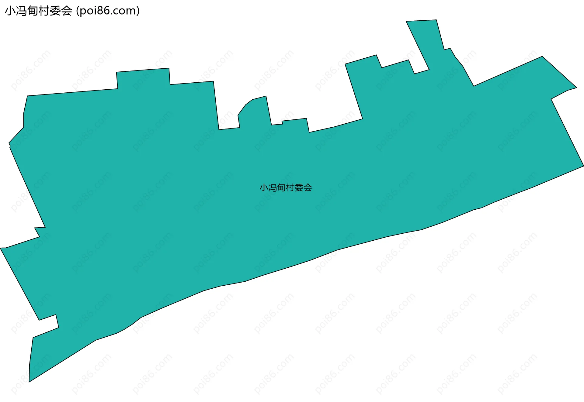 小冯甸村委会边界地图