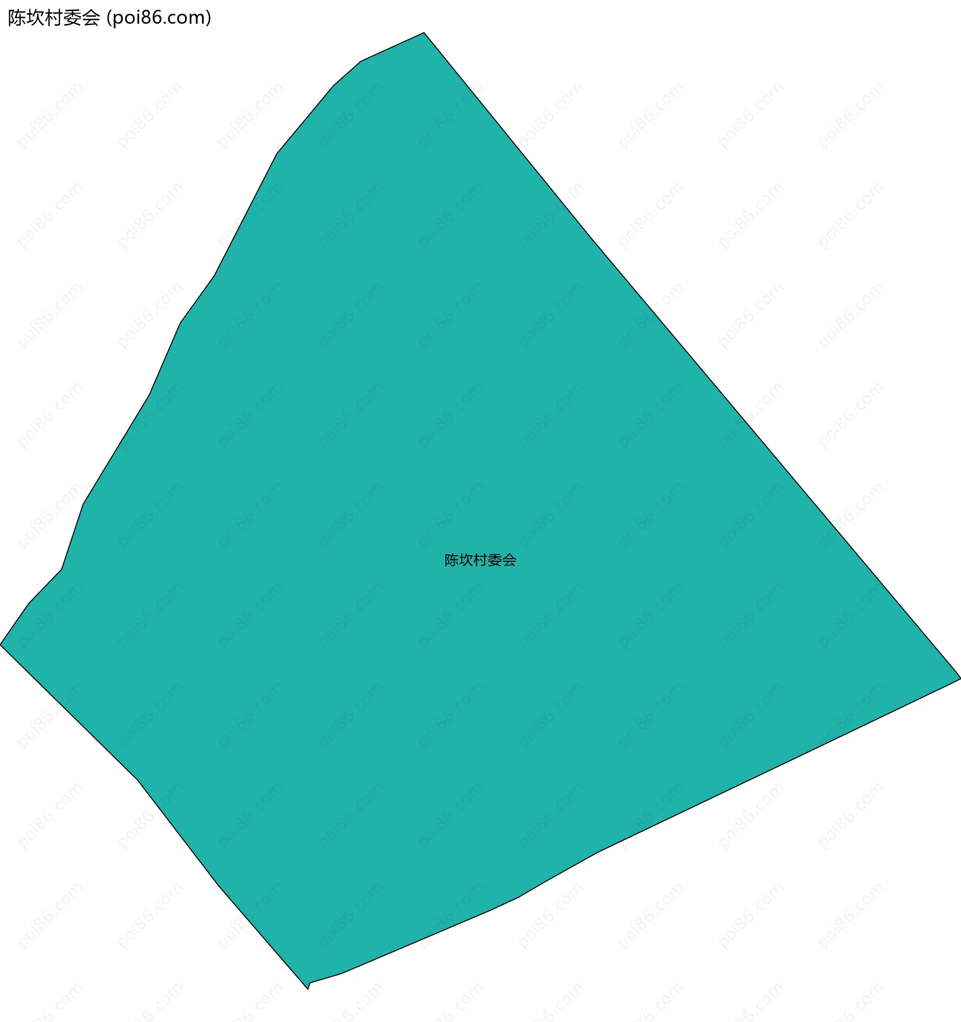 陈坎村委会边界地图