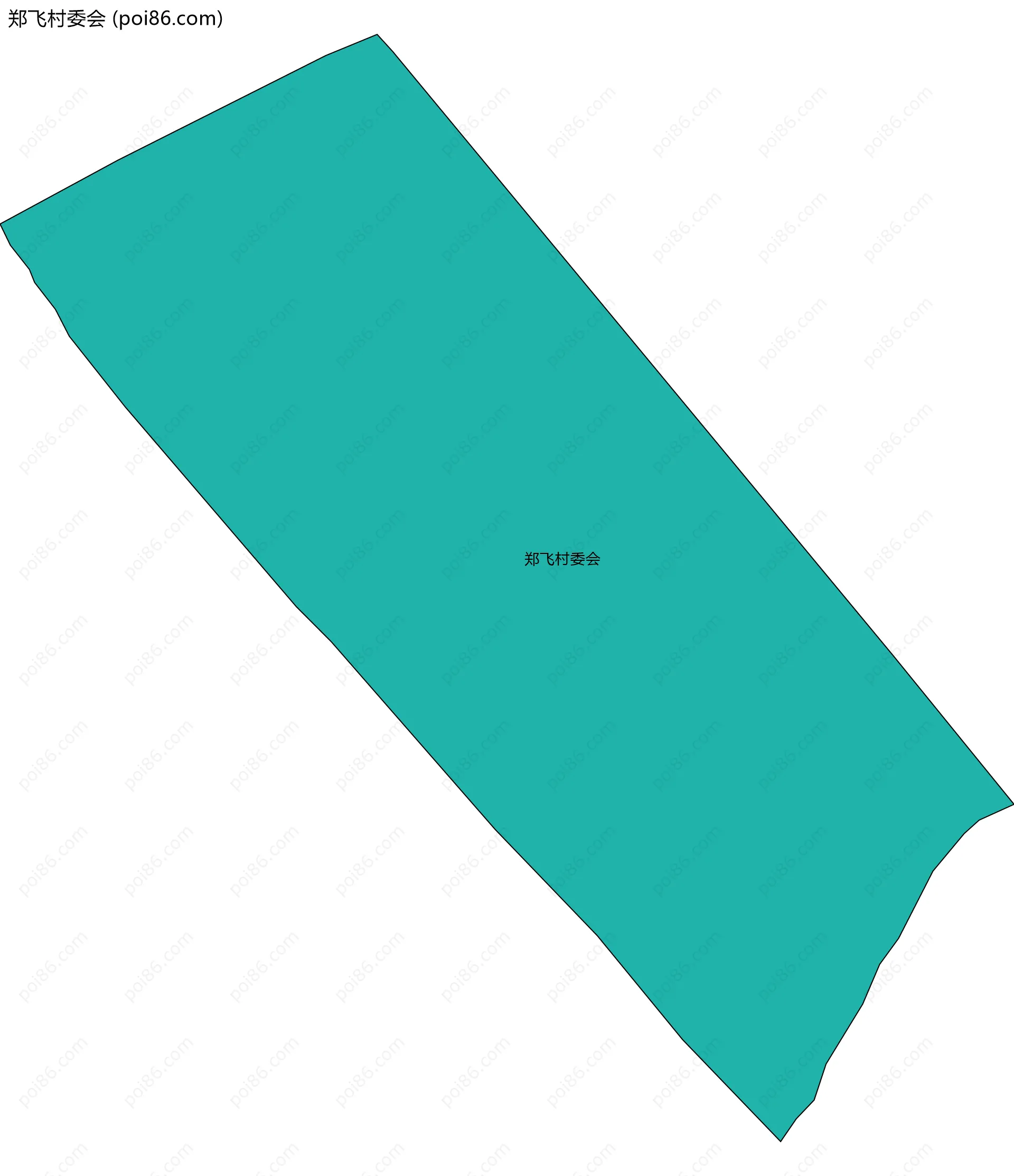 郑飞村委会边界地图