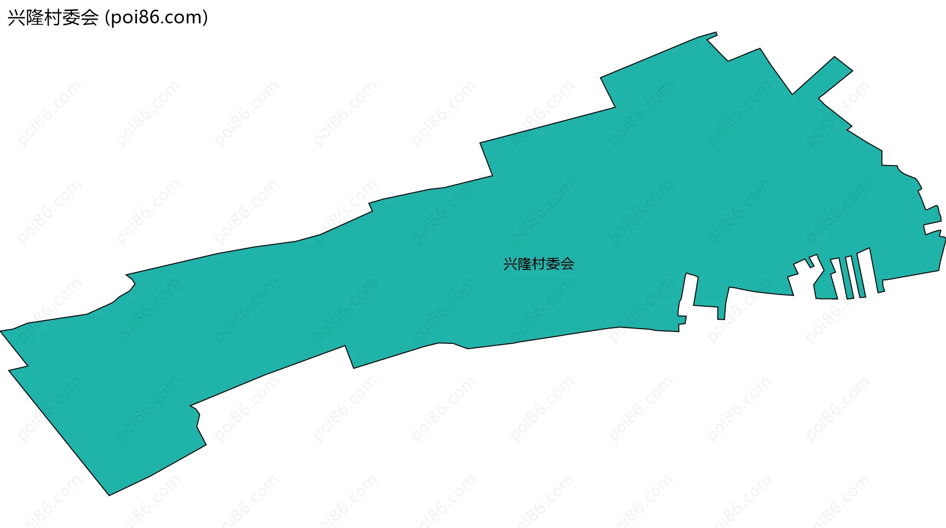 兴隆村委会边界地图