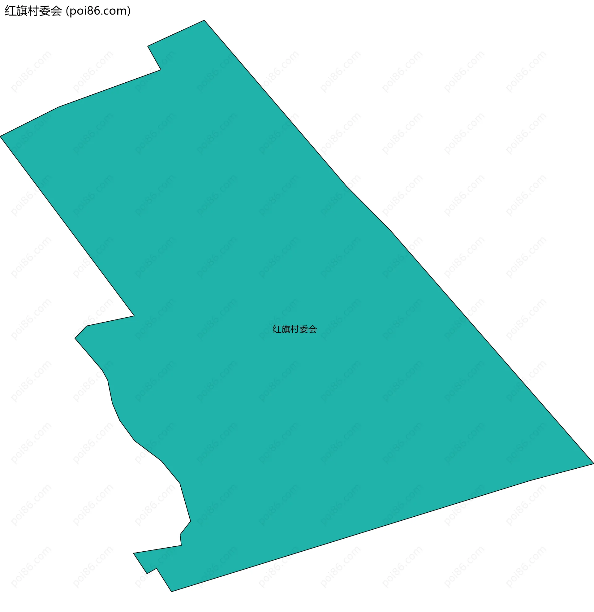 红旗村委会边界地图