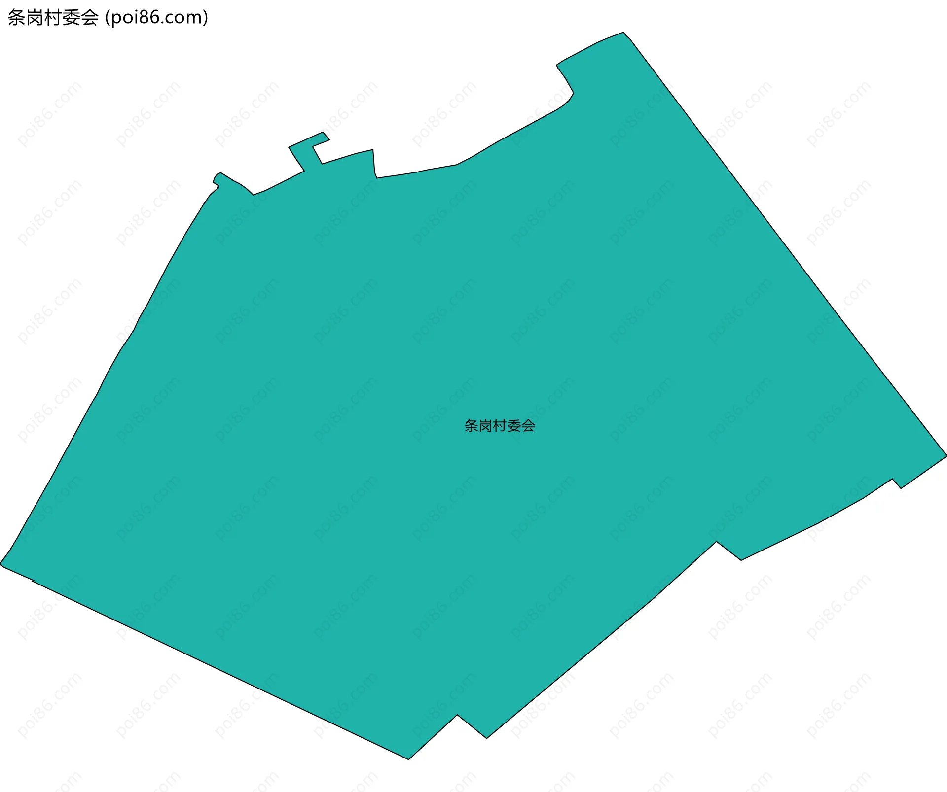 条岗村委会边界地图