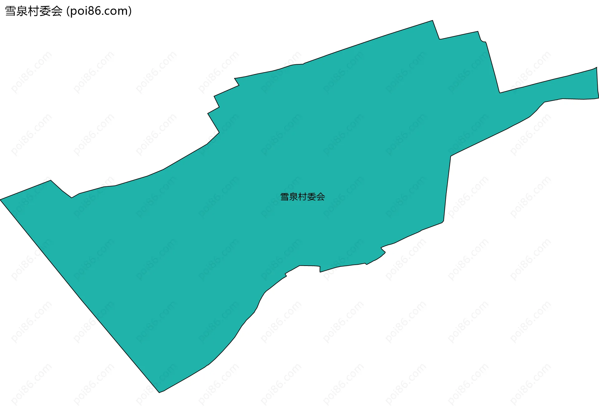 雪泉村委会边界地图