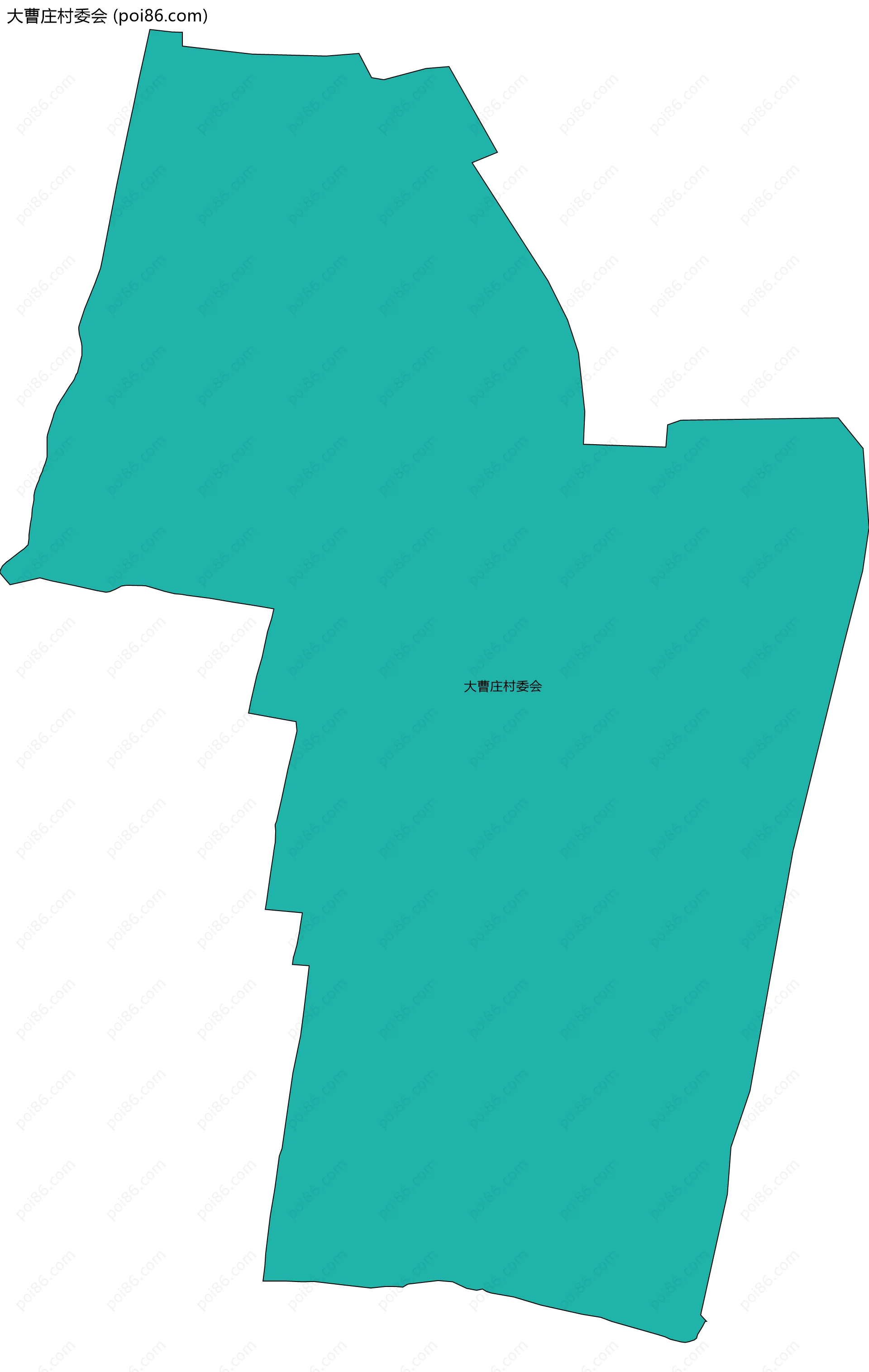 大曹庄村委会边界地图