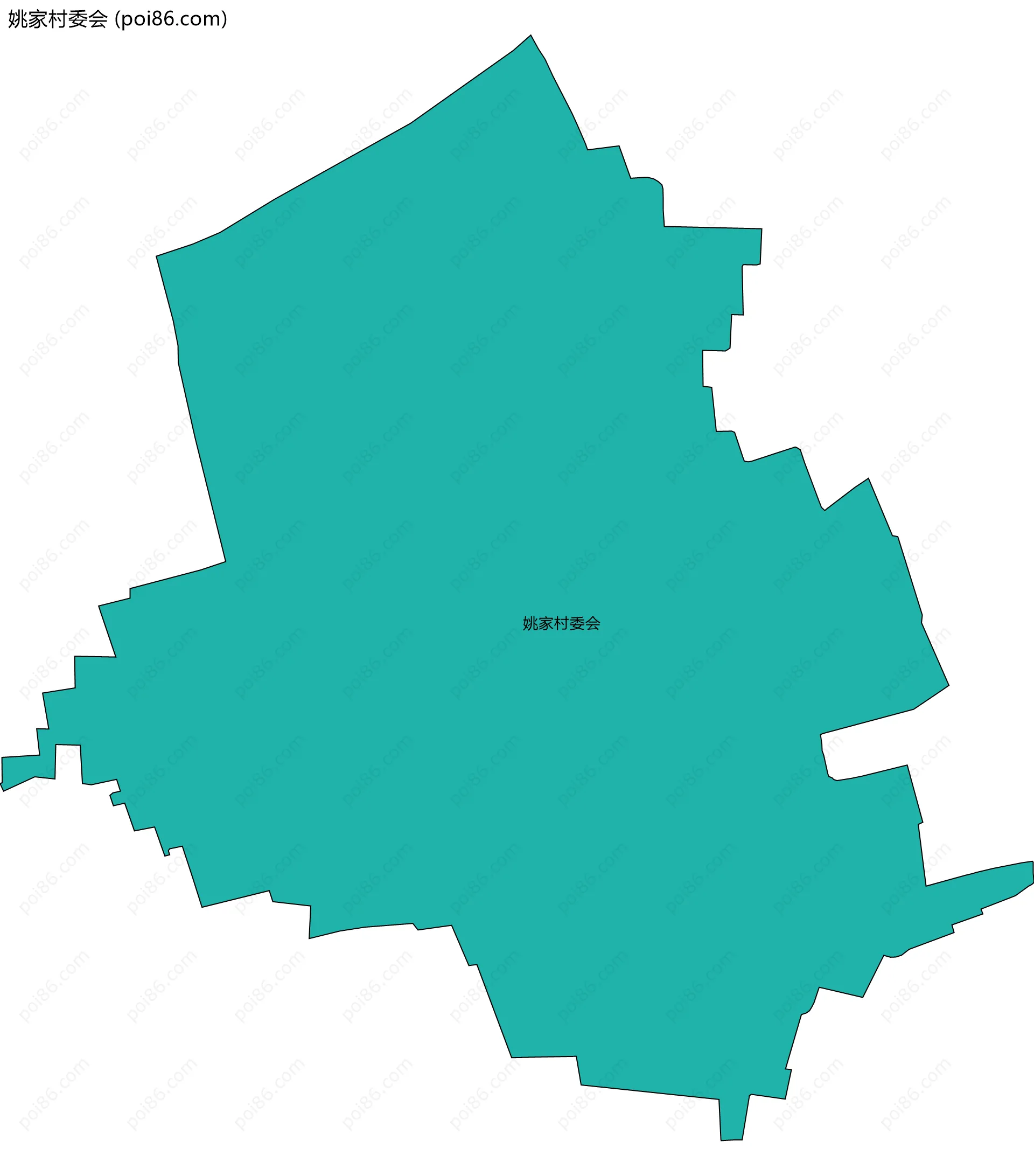 姚家村委会边界地图