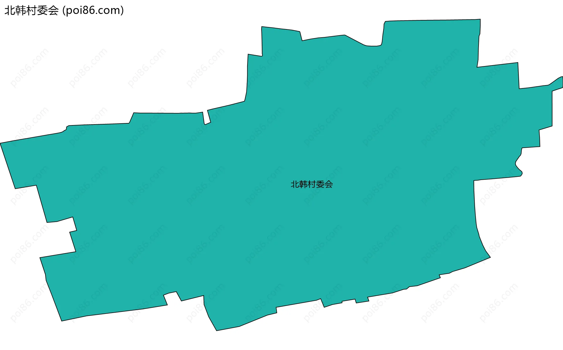 北韩村委会边界地图