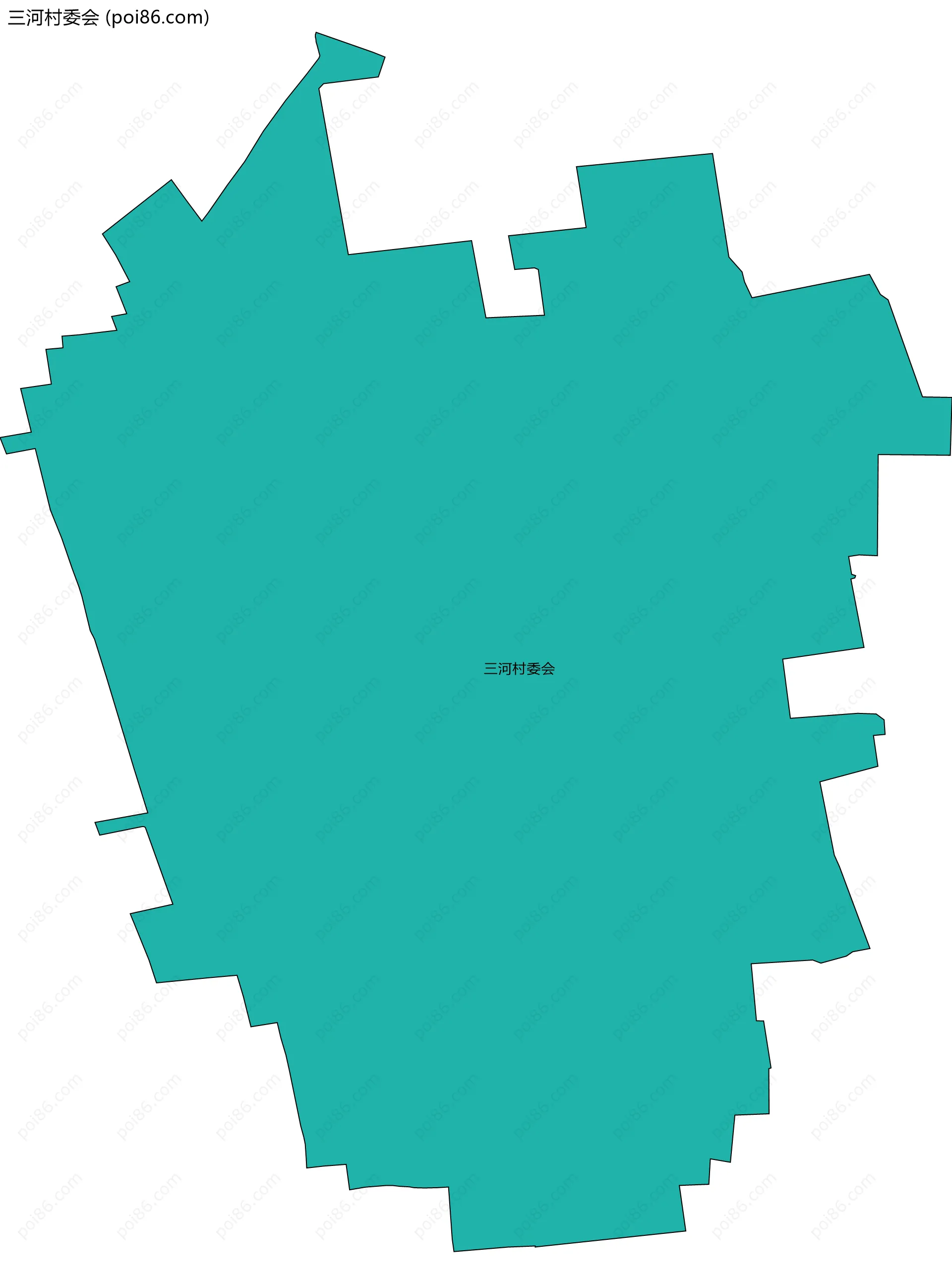 三河村委会边界地图