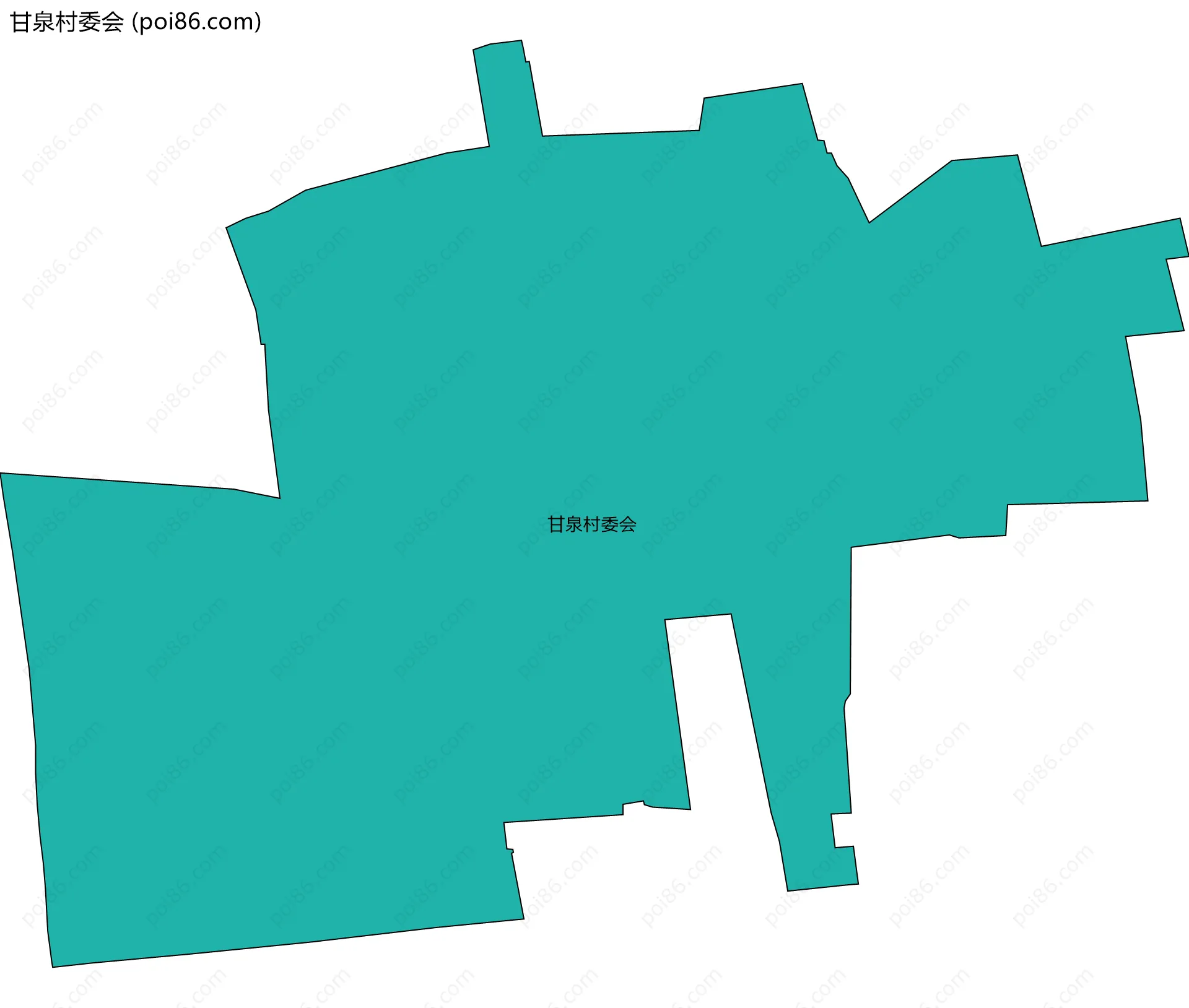 甘泉村委会边界地图