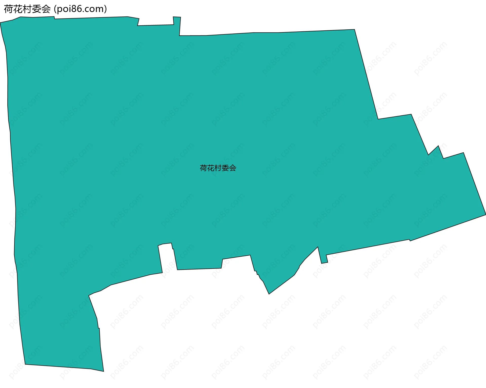 荷花村委会边界地图