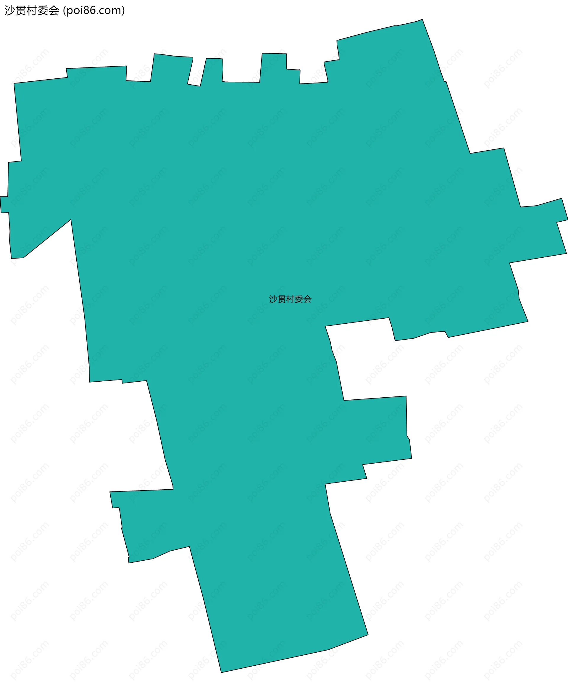 沙贯村委会边界地图