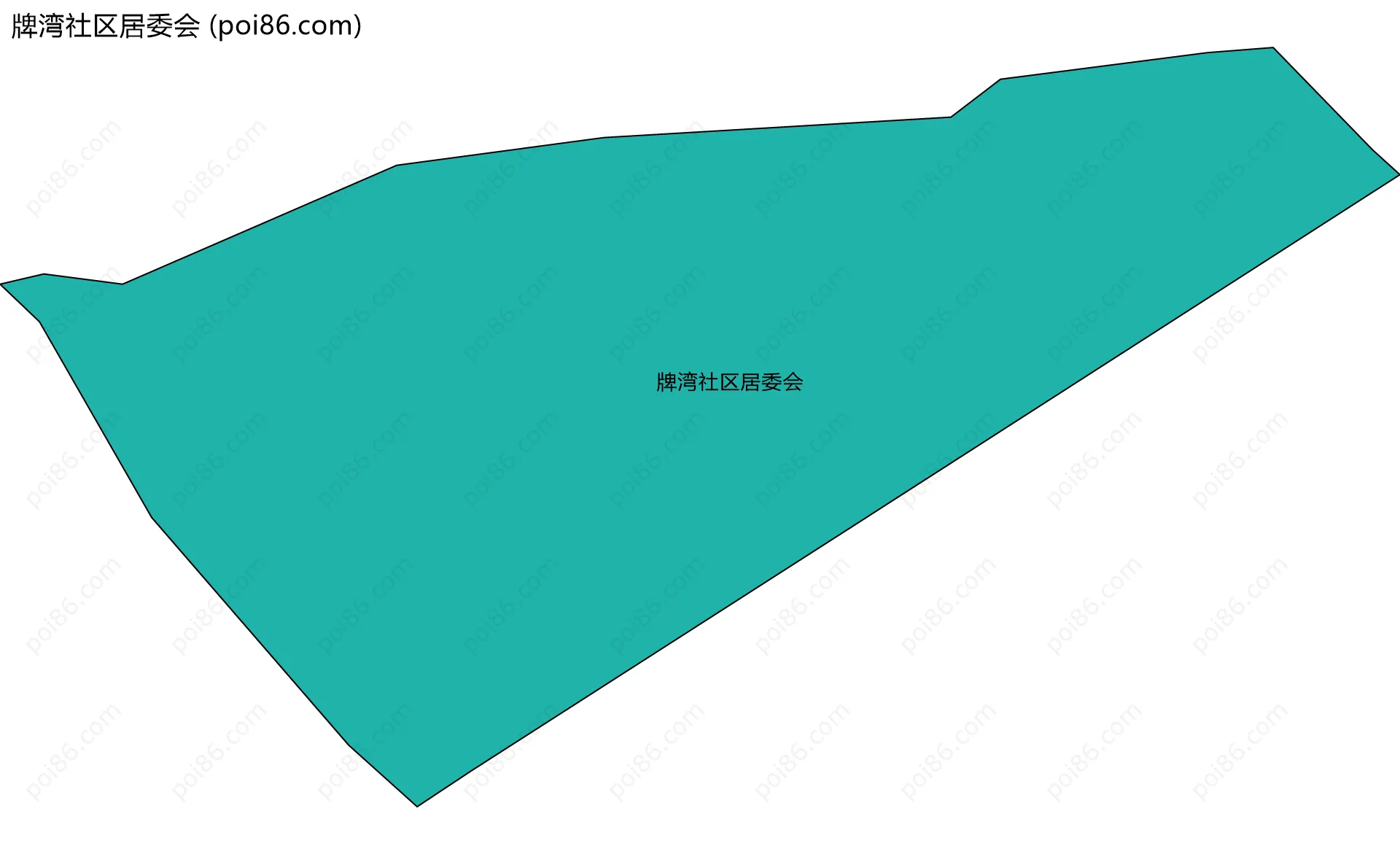牌湾社区居委会边界地图