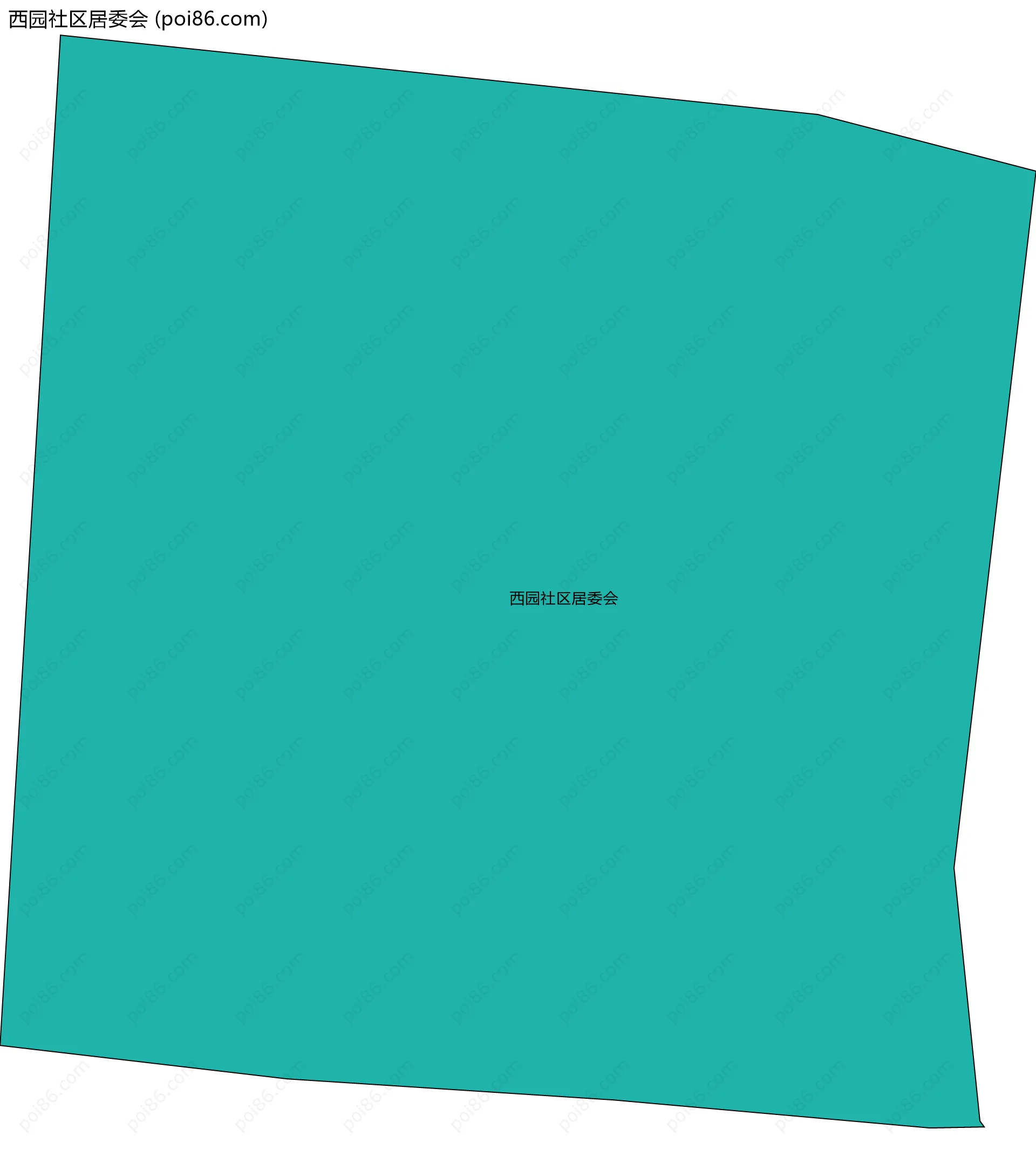 西园社区居委会边界地图