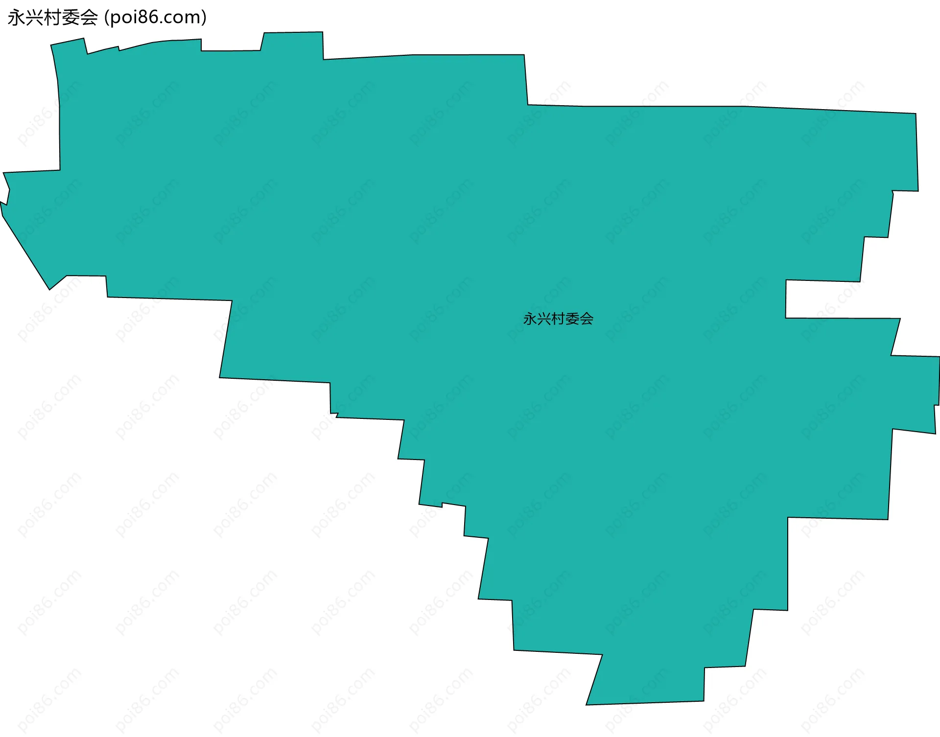 永兴村委会边界地图