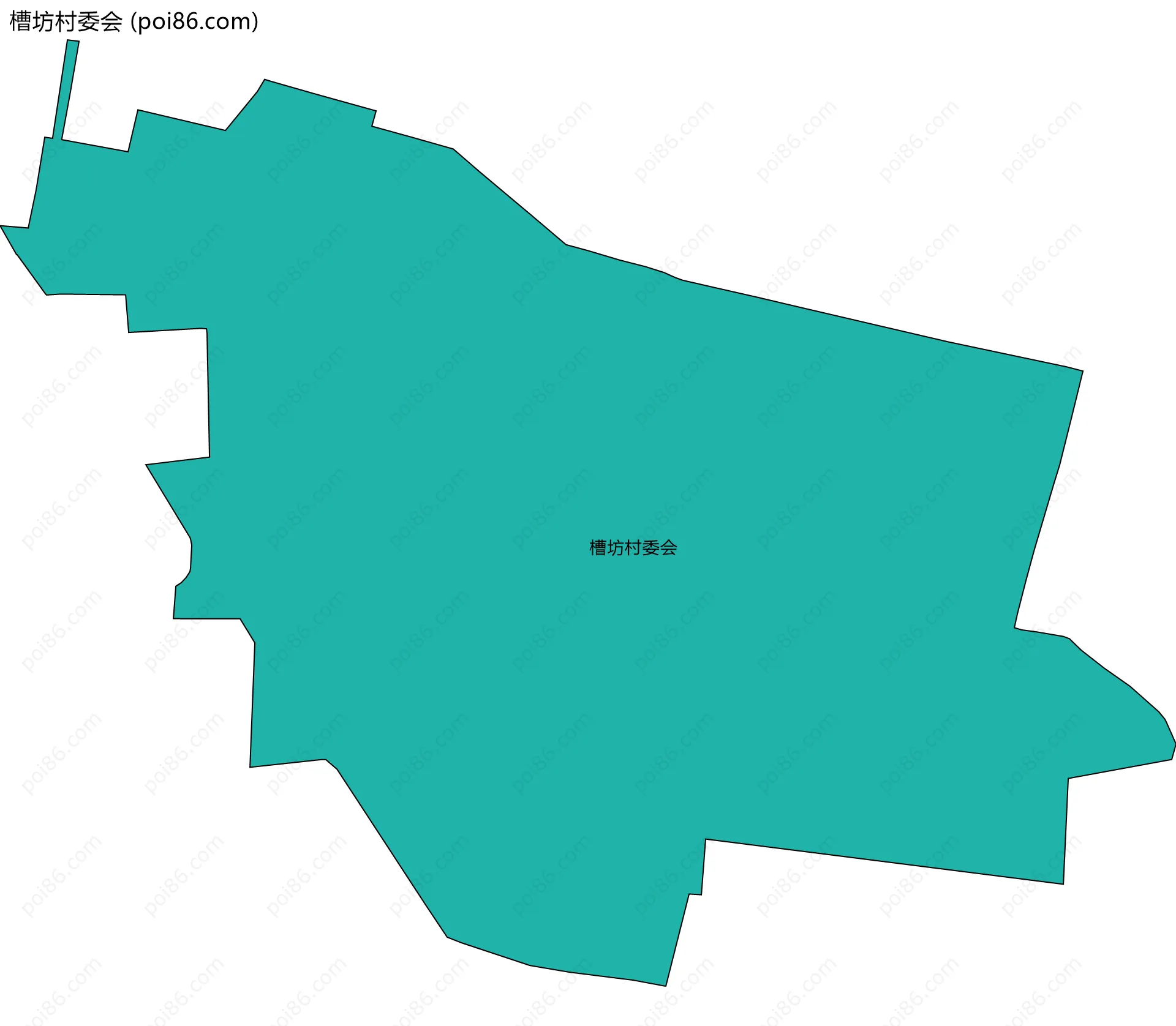槽坊村委会边界地图