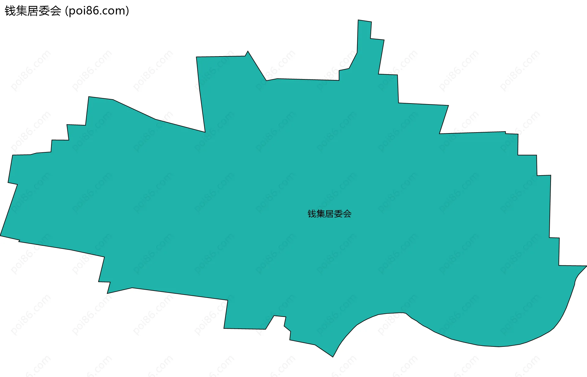 钱集居委会边界地图