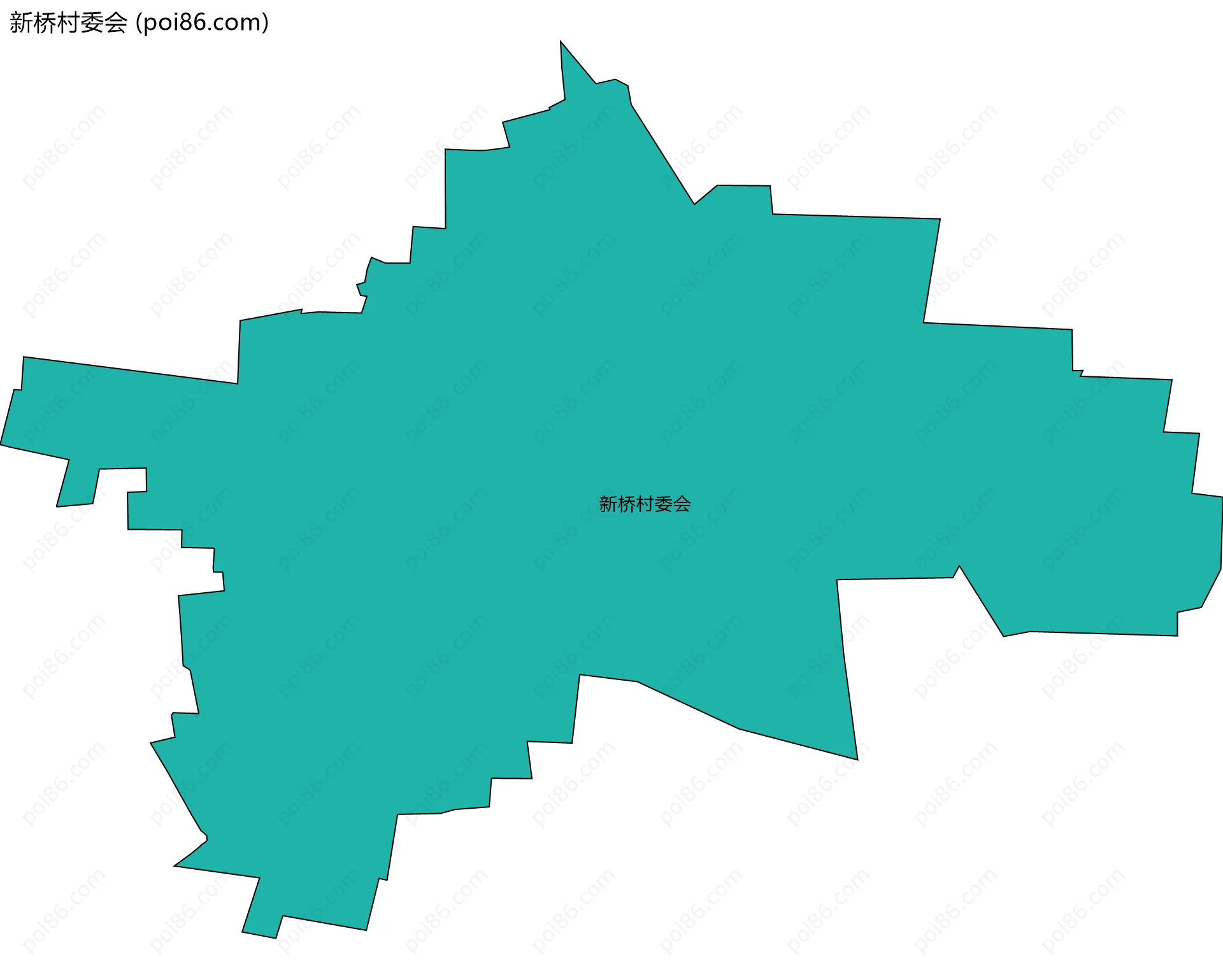 新桥村委会边界地图