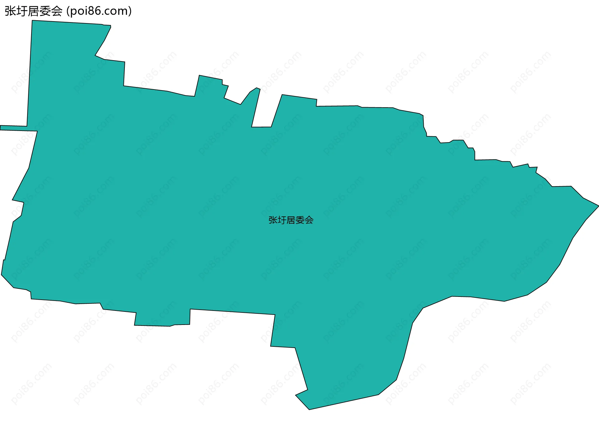张圩居委会边界地图