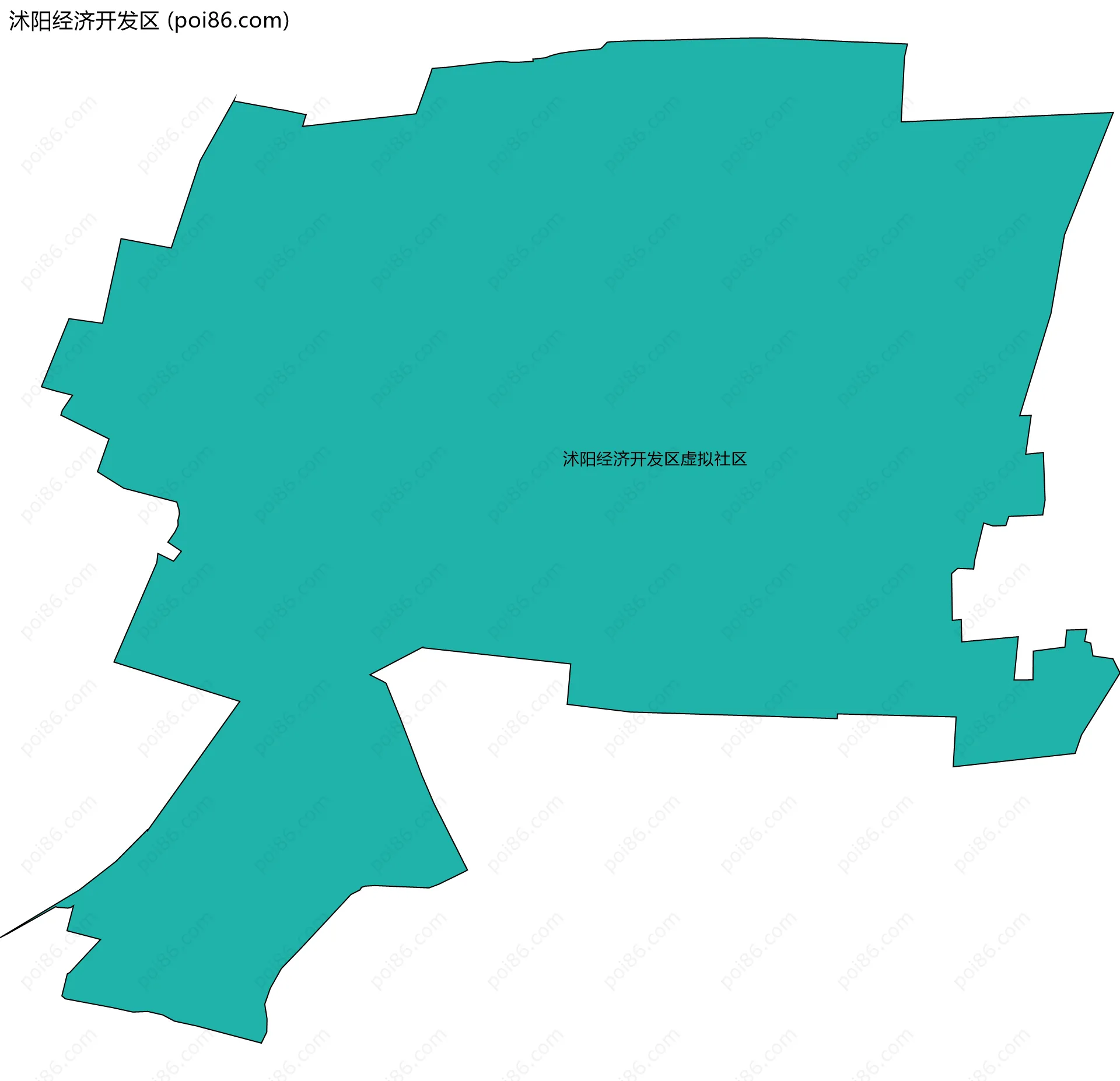 沭阳经济开发区边界地图(五级行政区划)