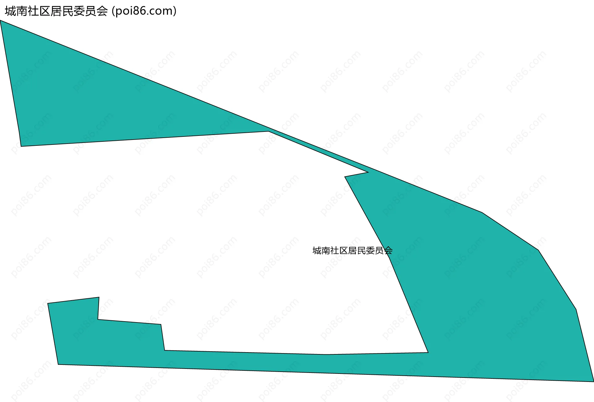 城南社区居民委员会边界地图