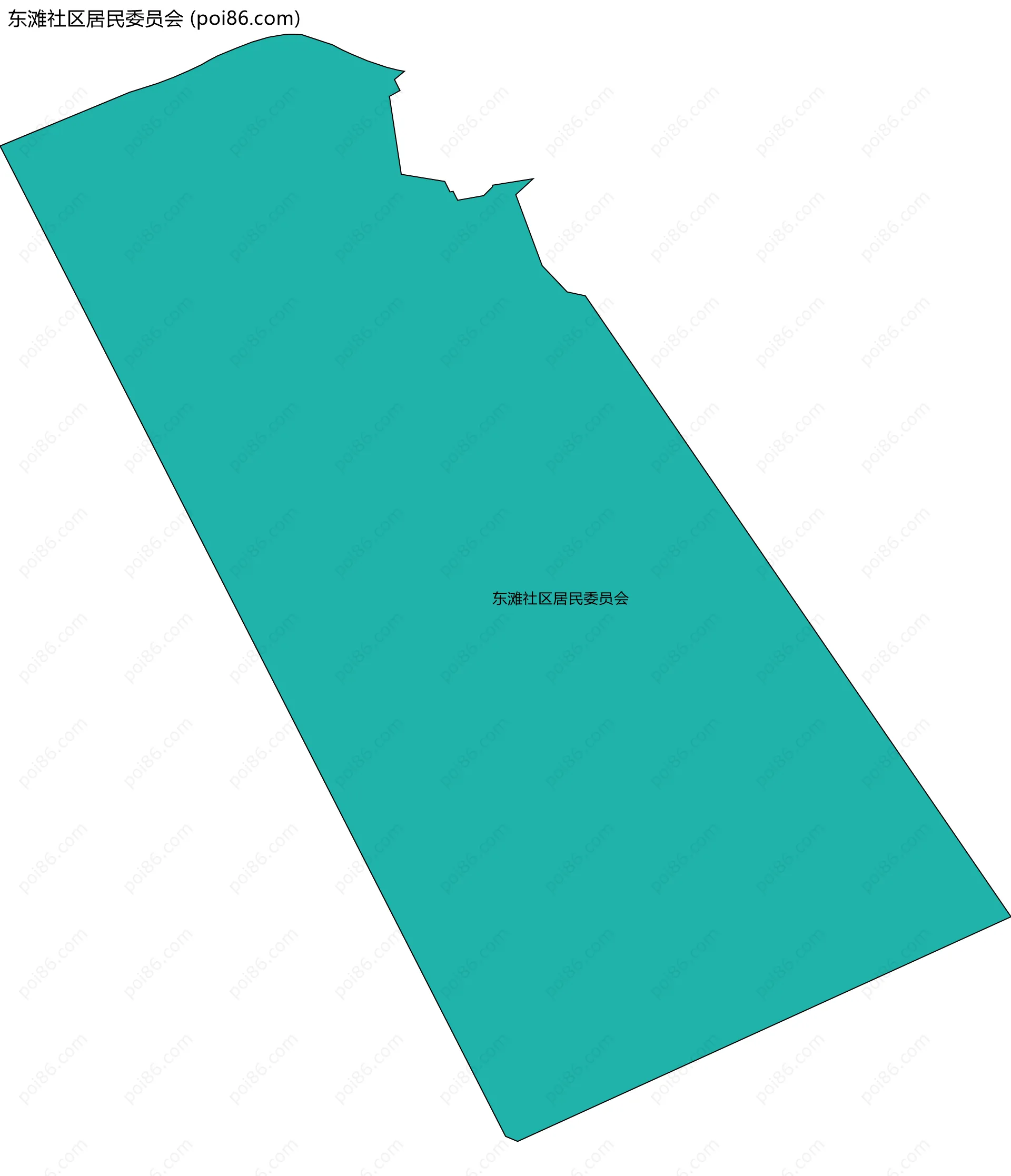 东滩社区居民委员会边界地图