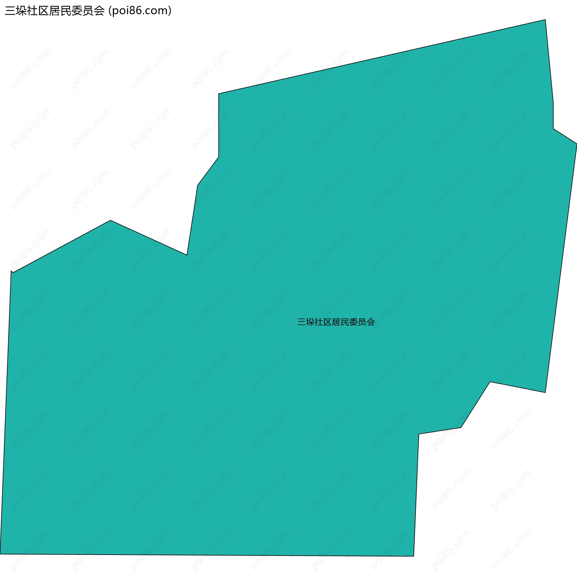 三垛社区居民委员会边界地图