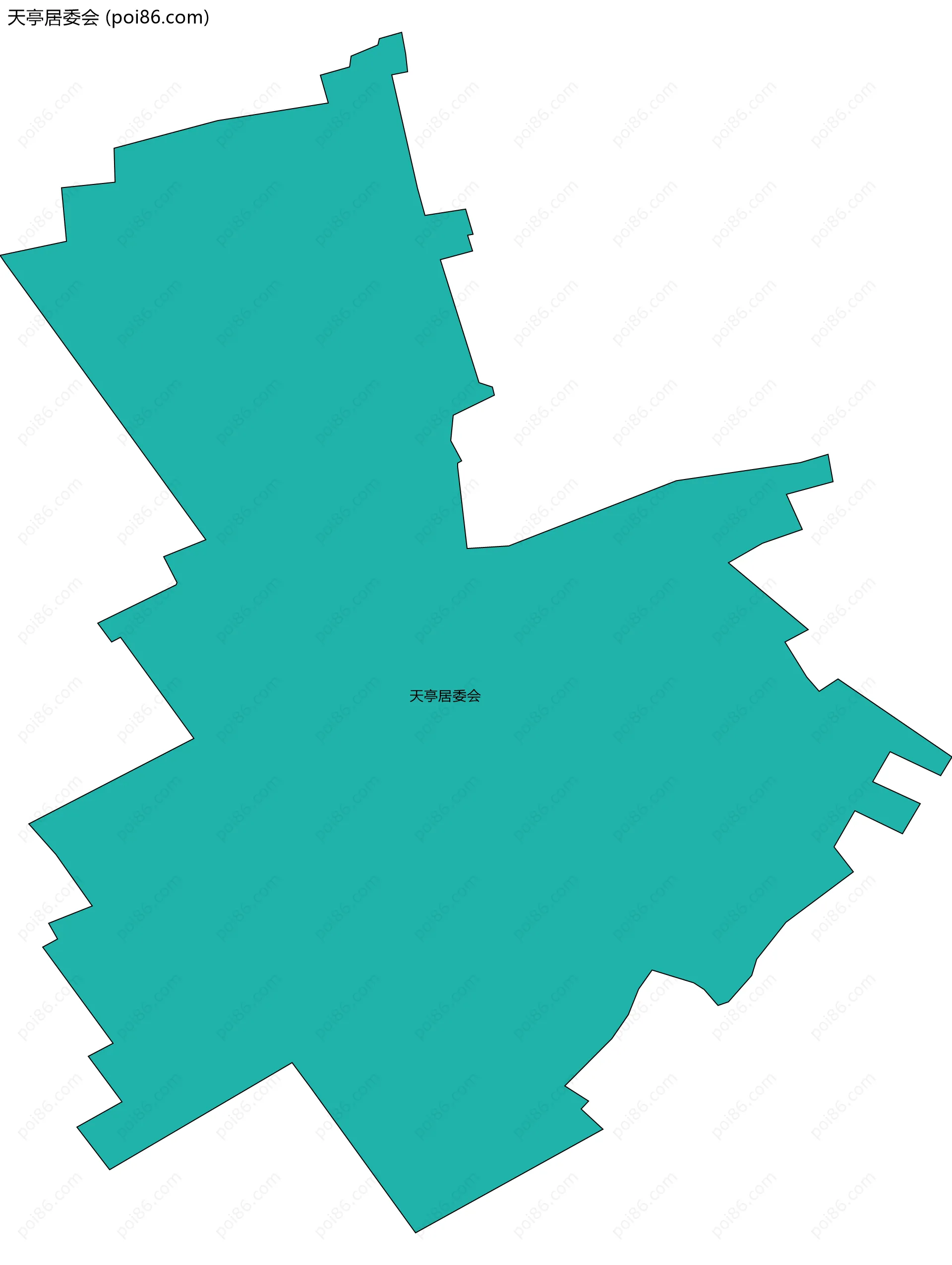 天亭居委会边界地图