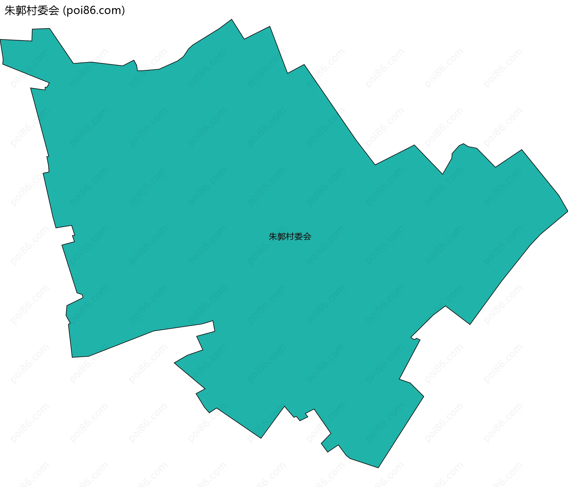朱郭村委会边界地图