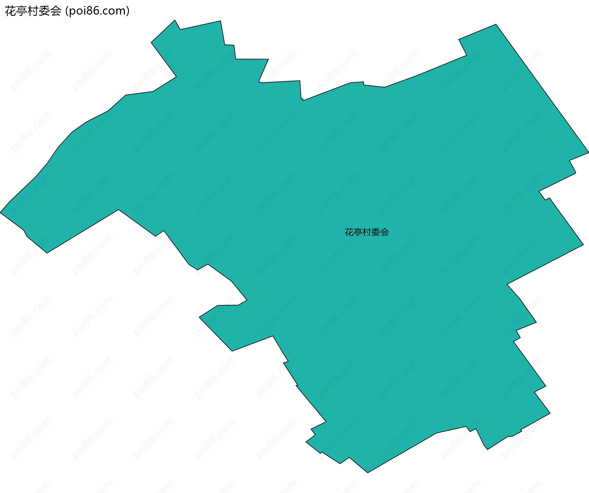 花亭村委会边界地图