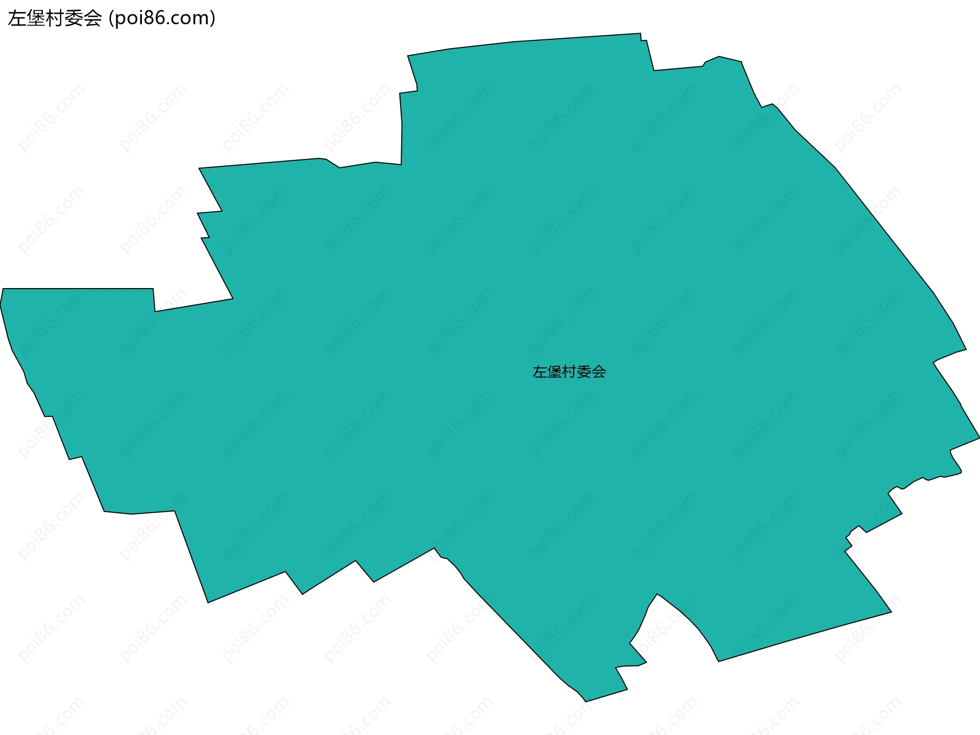 左堡村委会边界地图