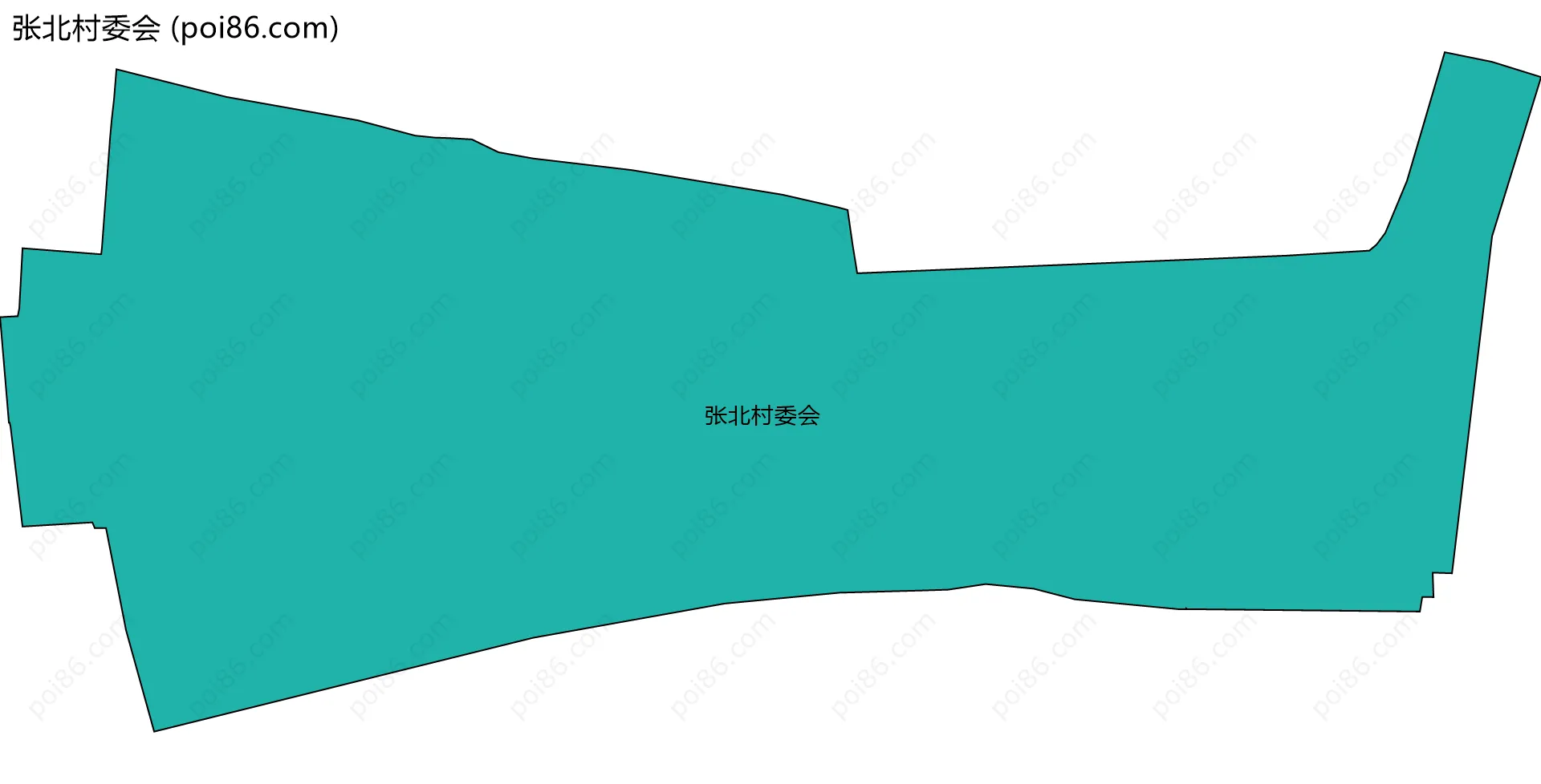 张北村委会边界地图