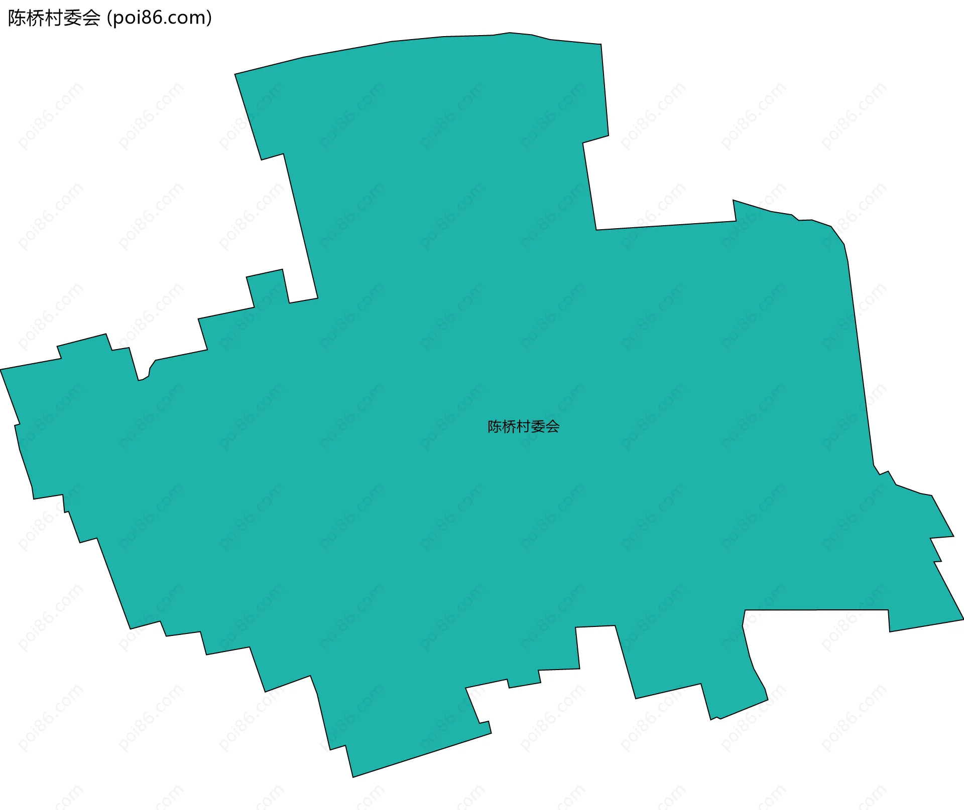 陈桥村委会边界地图