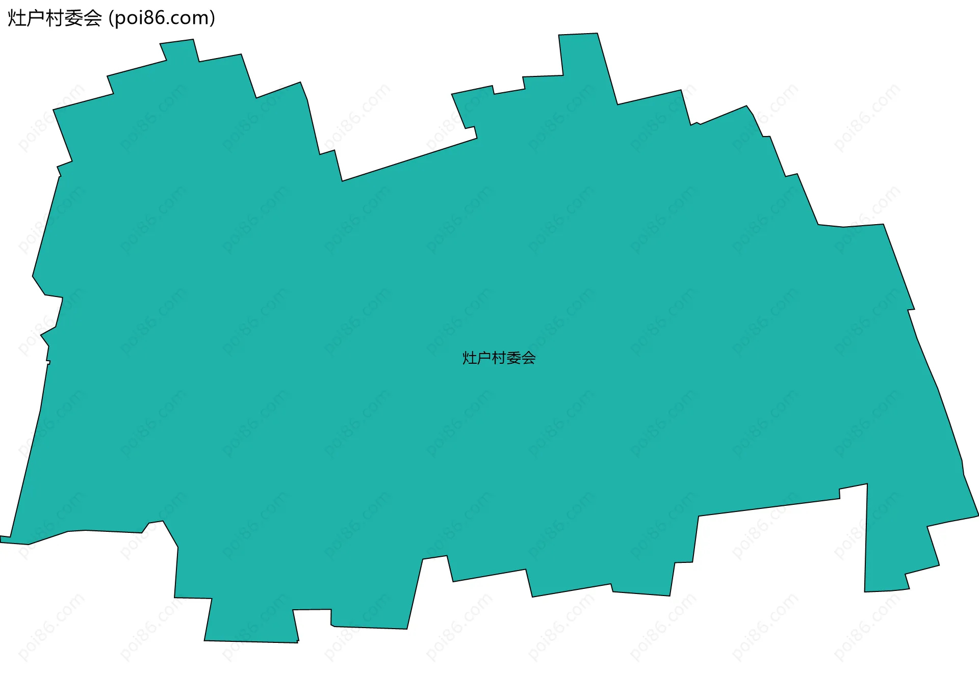 灶户村委会边界地图