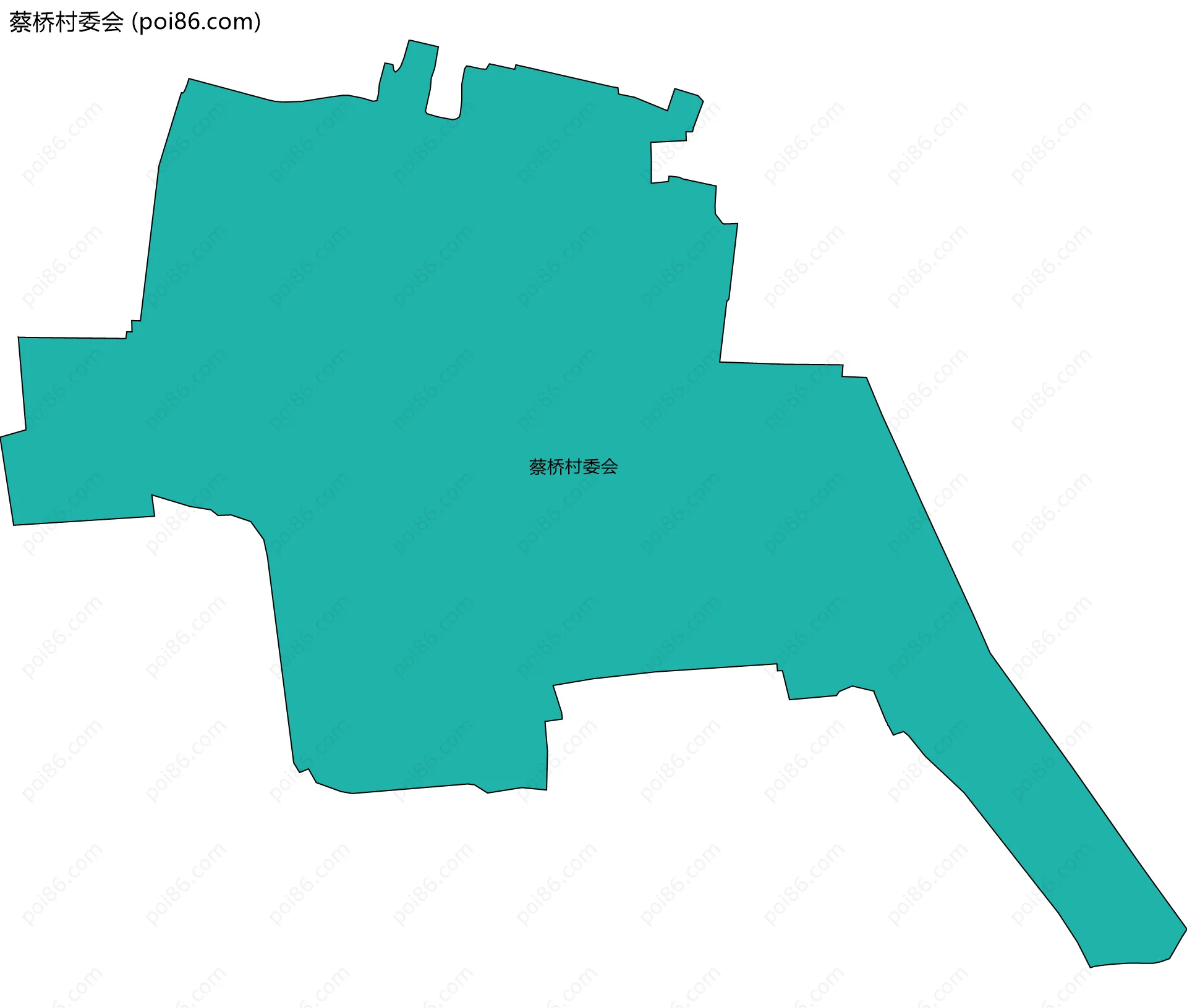 蔡桥村委会边界地图