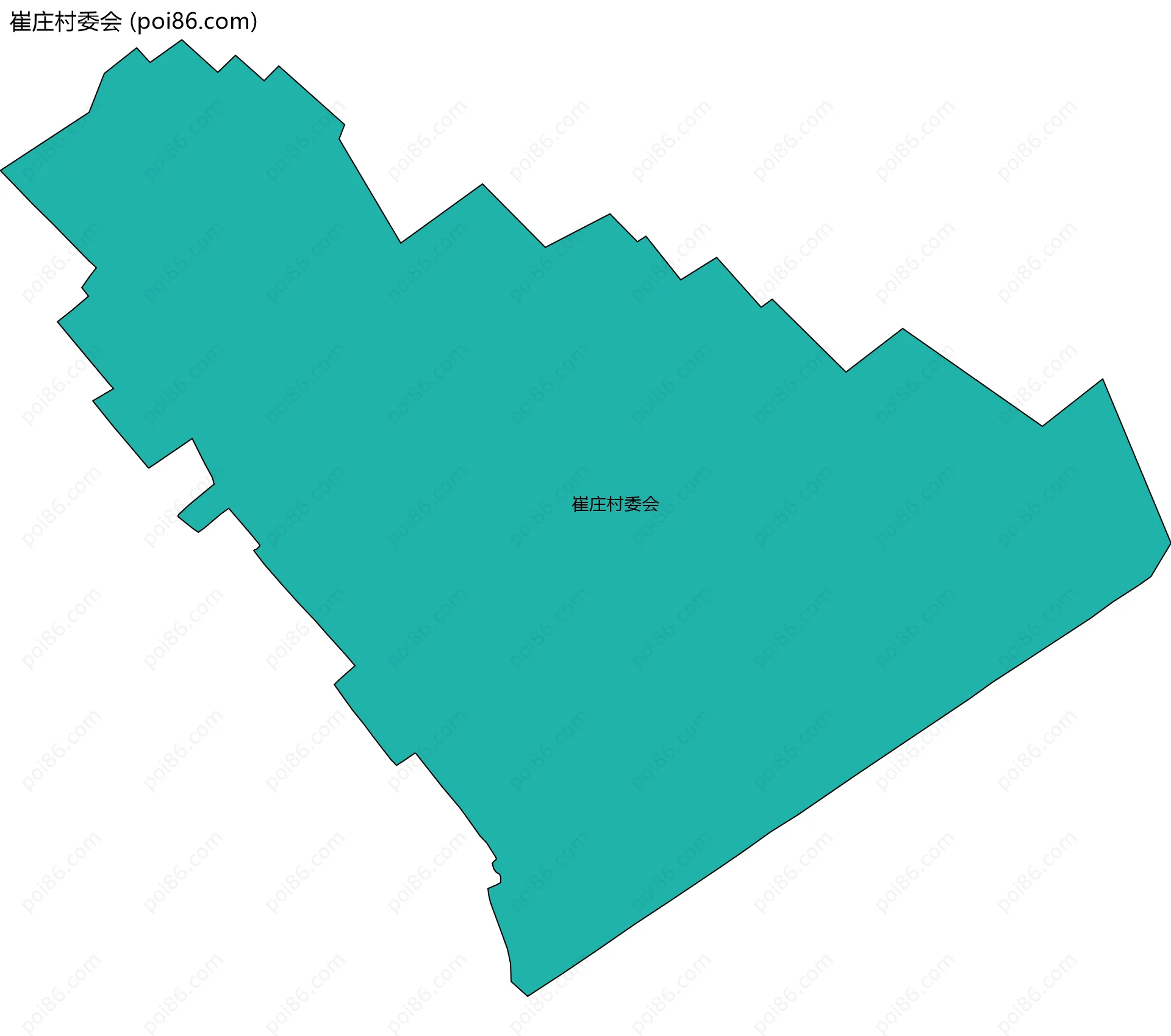 崔庄村委会边界地图