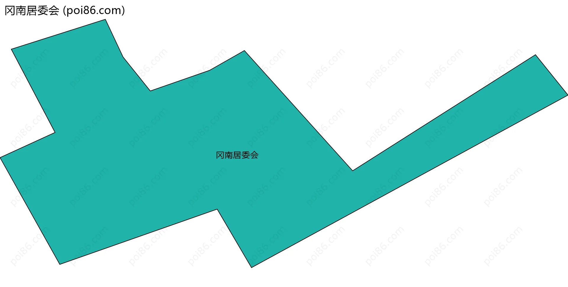 冈南居委会边界地图