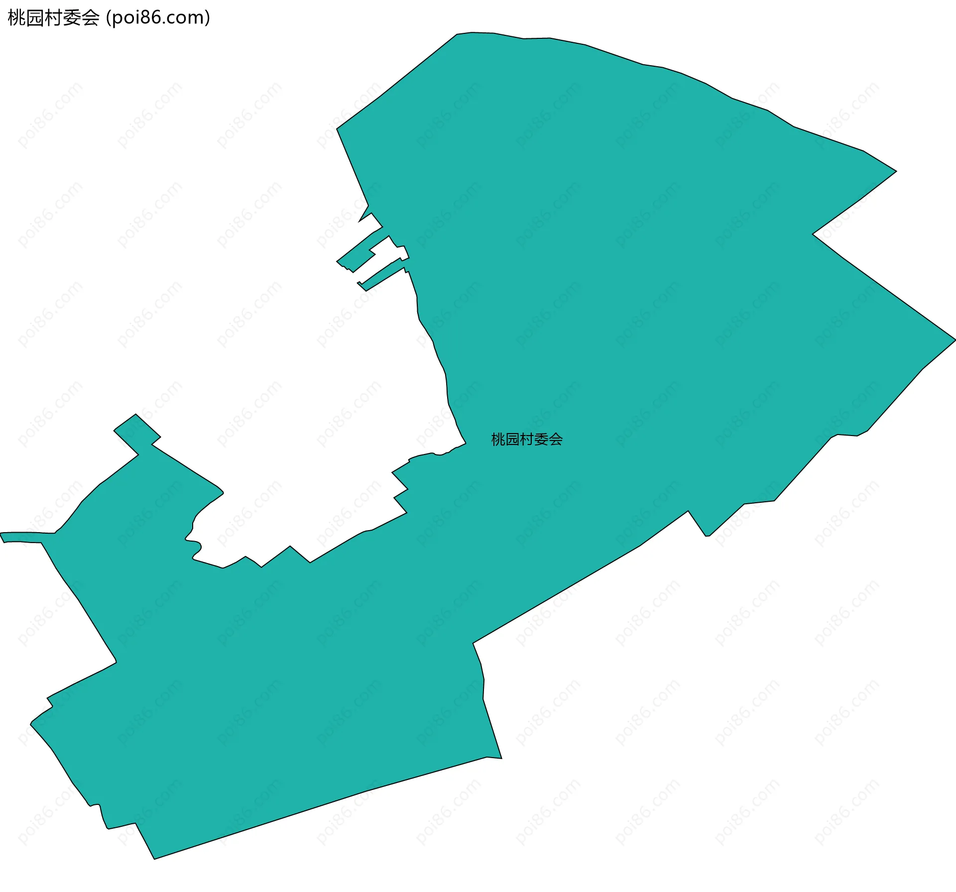 桃园村委会边界地图