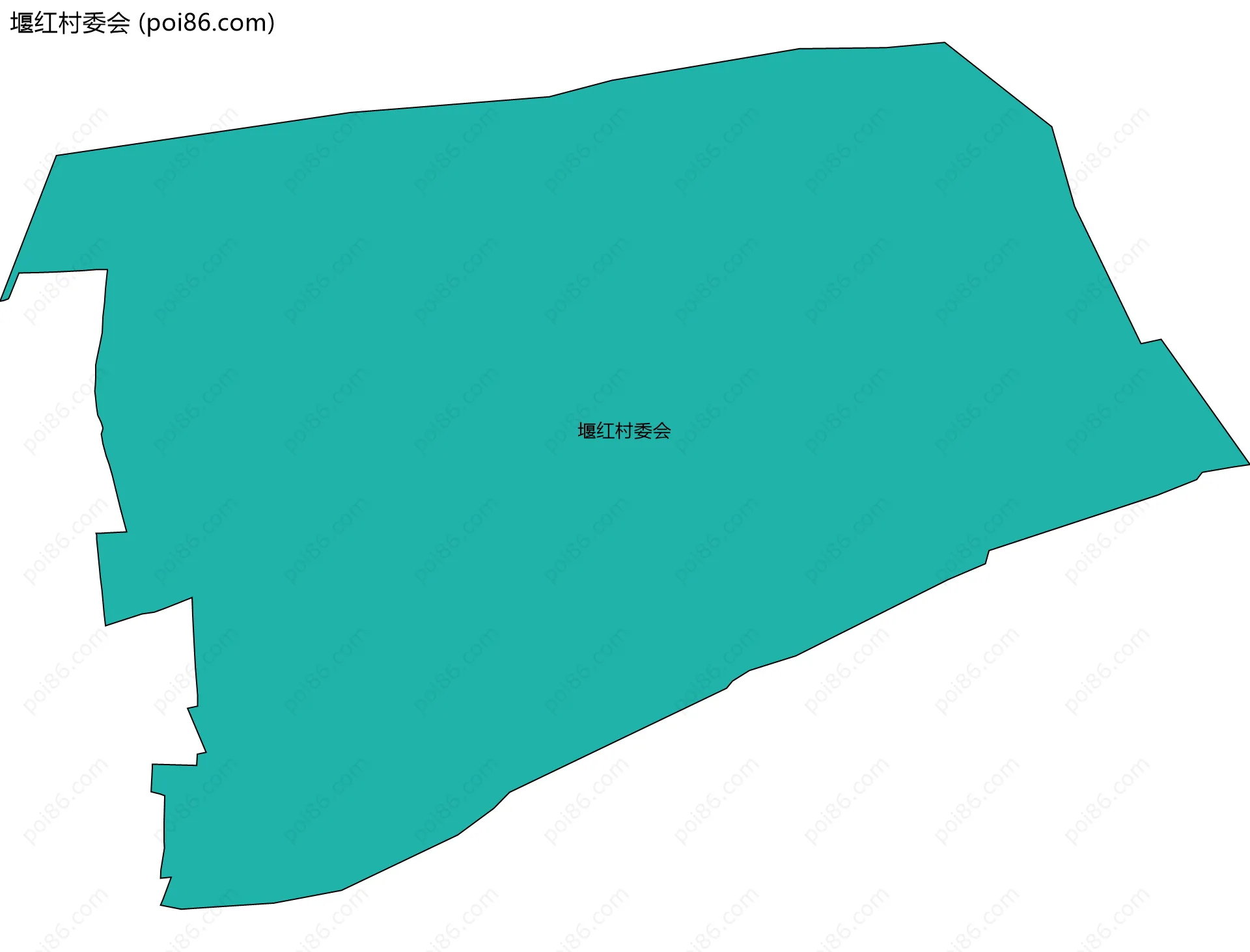 堰红村委会边界地图